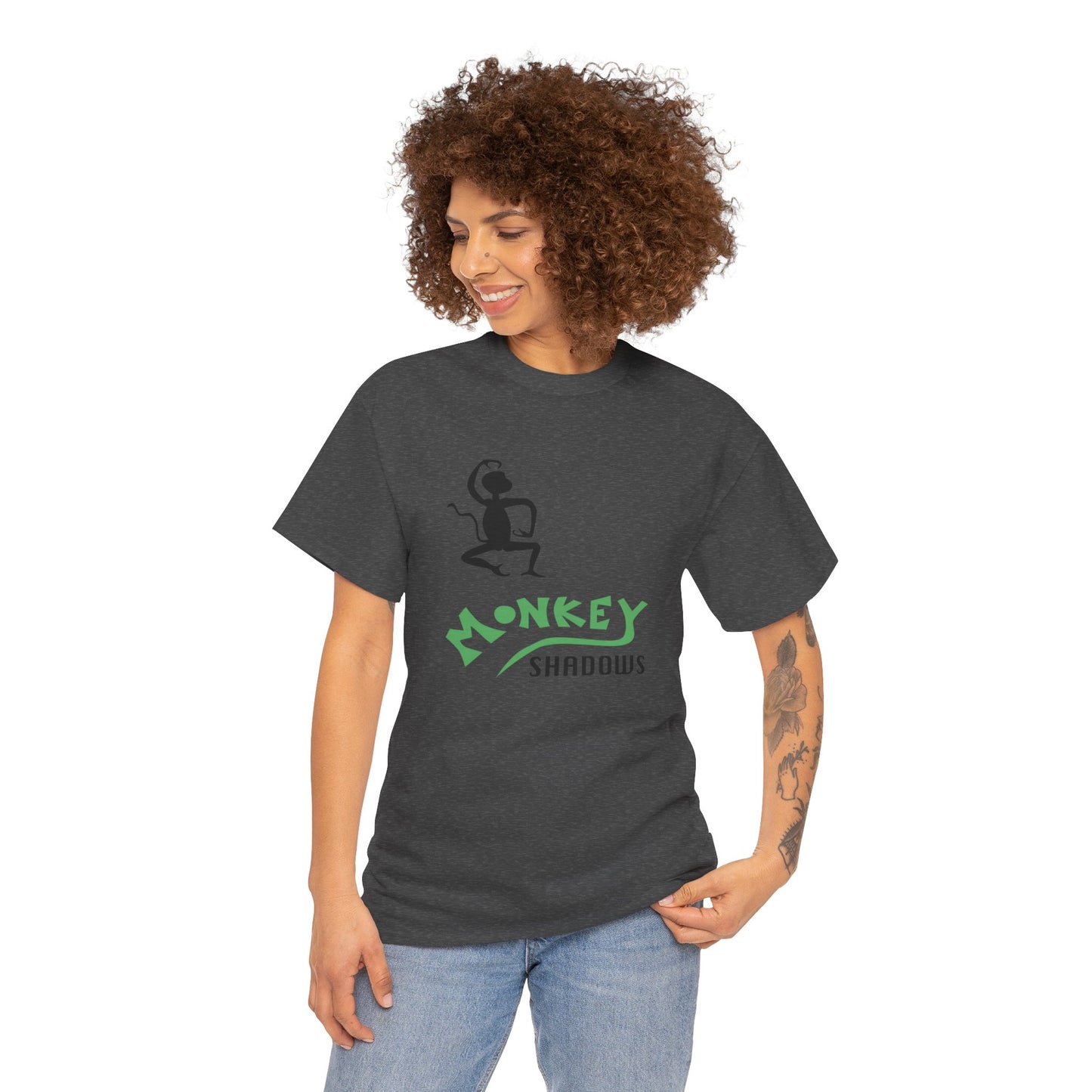 Unisex Heavy Cotton Tee - Monkey Shadows
