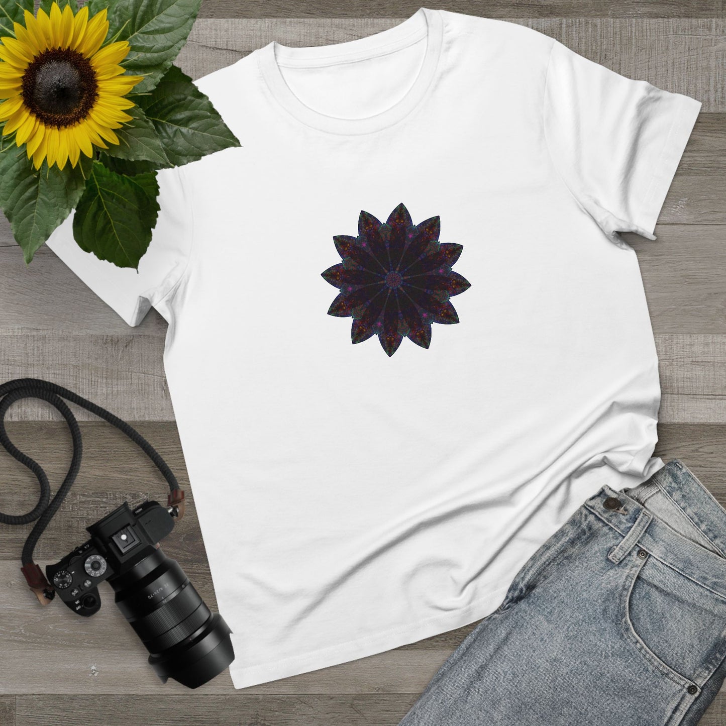 Women’s Maple Tee - Love Light Mandalas No.25
