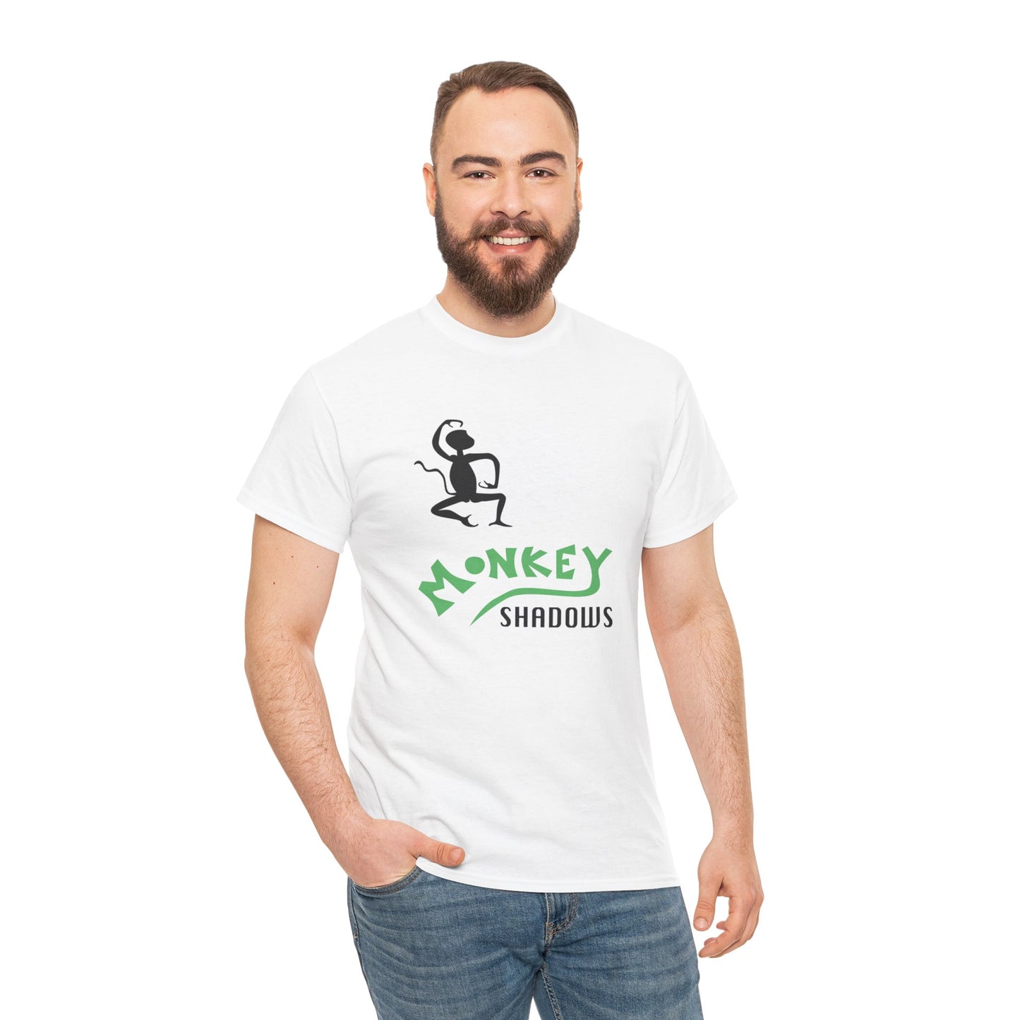 Unisex Heavy Cotton Tee - Monkey Shadows