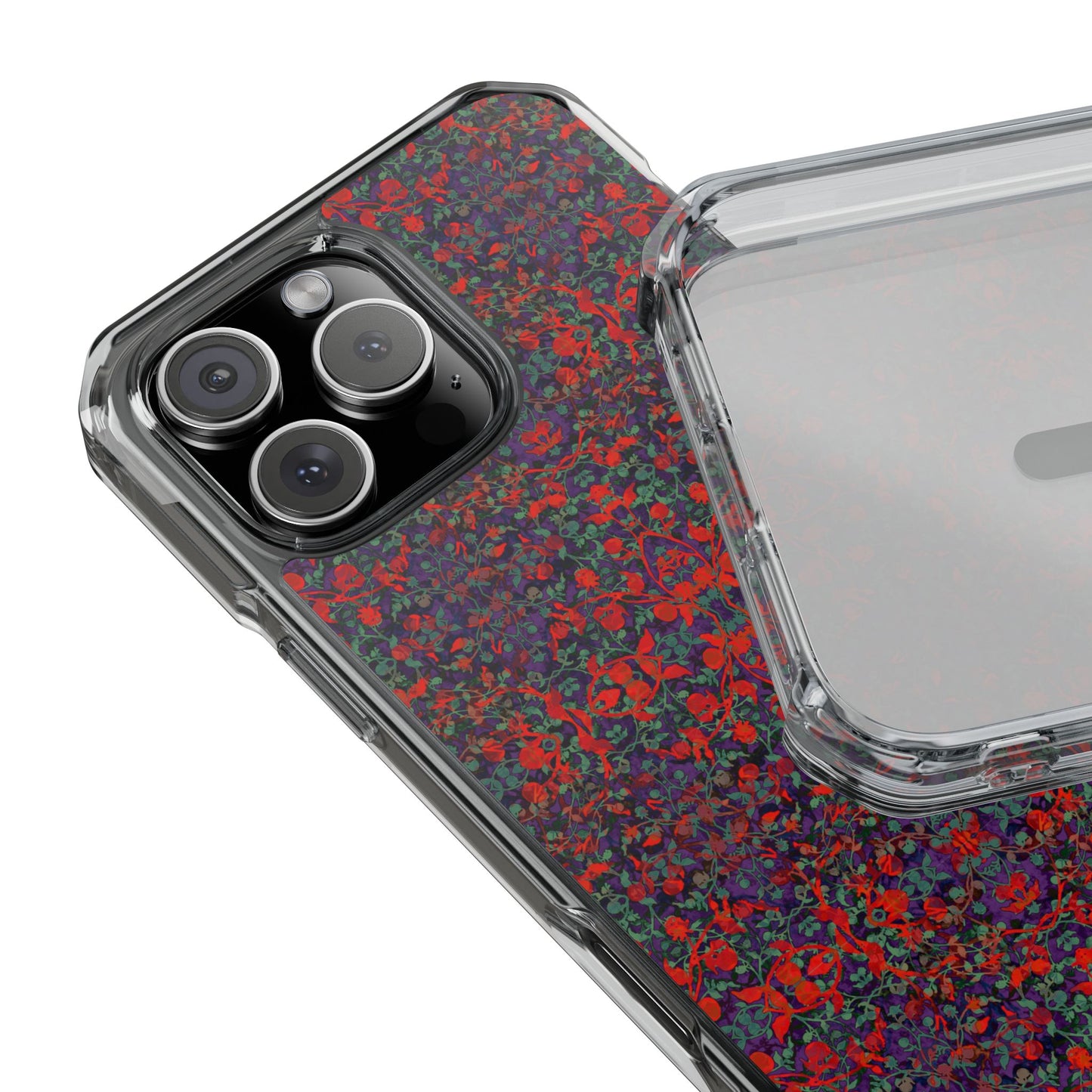 iPhone 16 Magnetic Clear Impact Case - Hidden Weave Series No.25