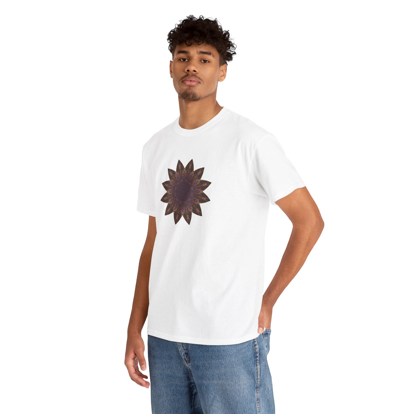 Unisex Heavy Cotton Tee - Love Light Mandalas No.1