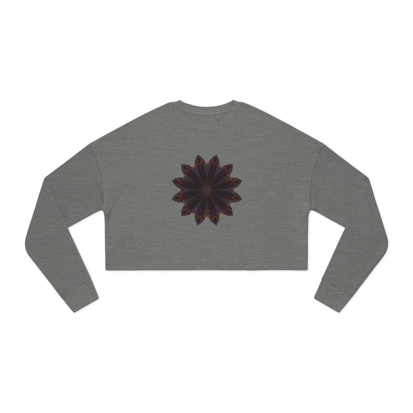 Women's Cropped Sweatshirt - Love Light Mandalas No.10