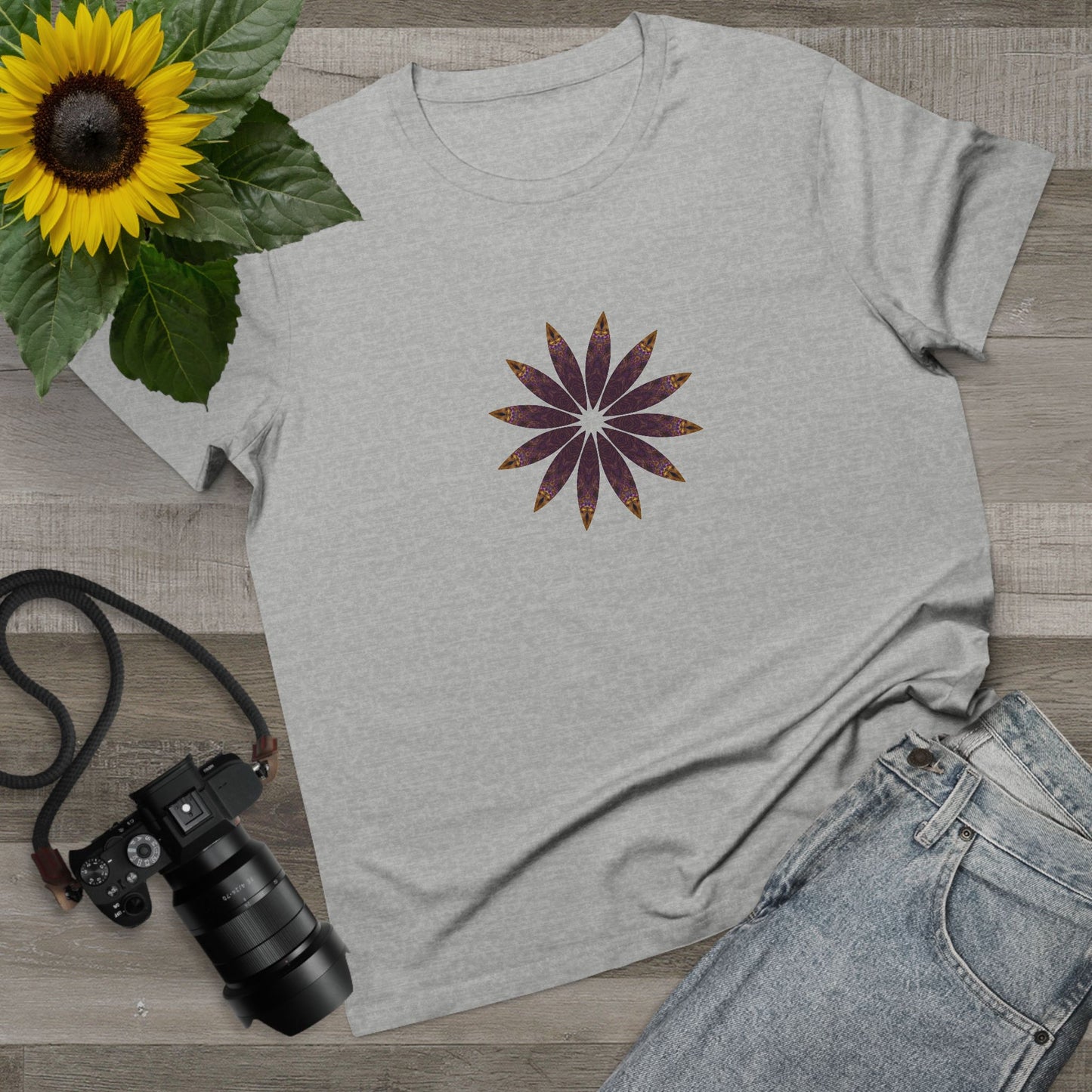 Women’s Maple Tee - Love Light Mandalas No.2
