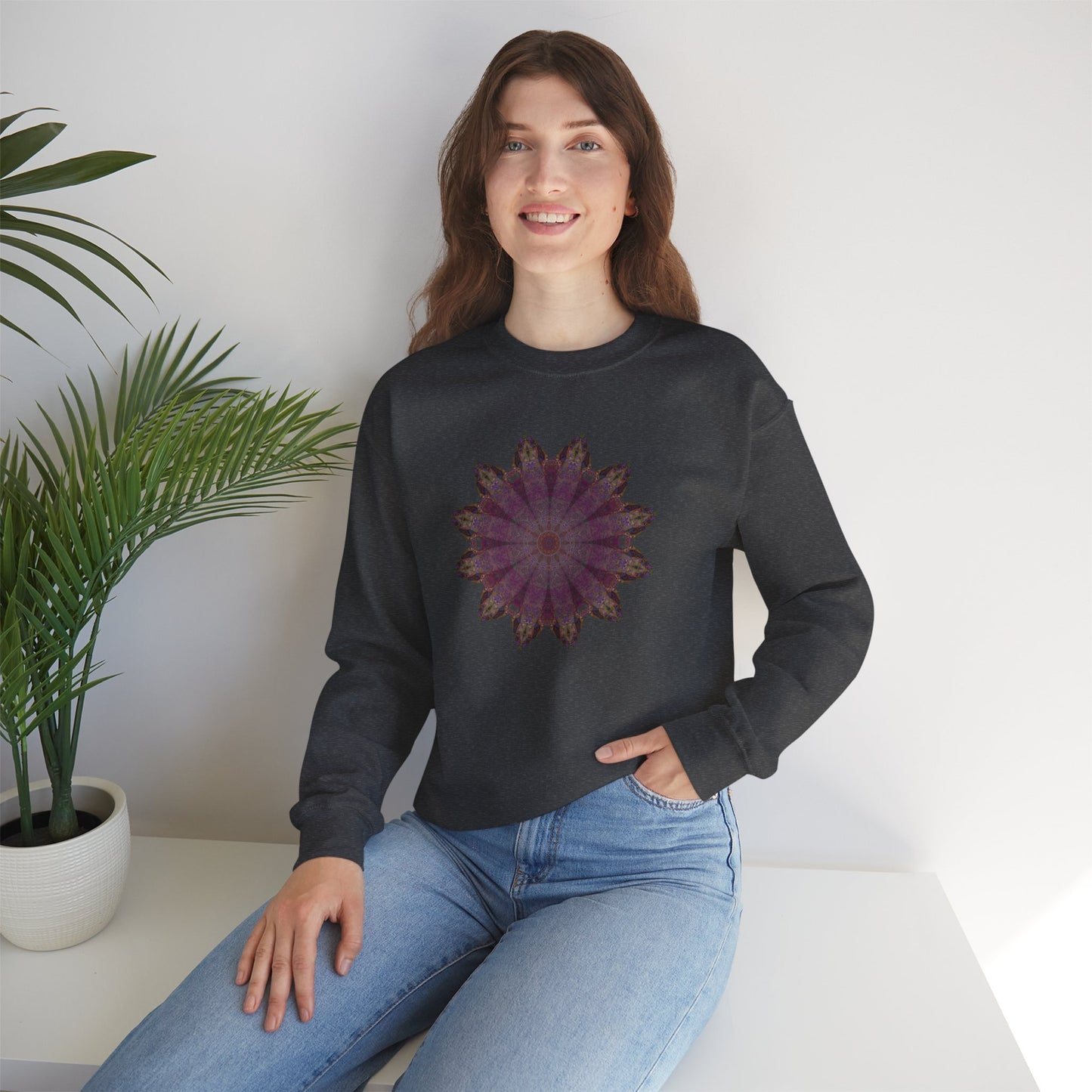 Unisex Heavy Blend™ Crewneck Sweatshirt - Love Light Mandalas No.6