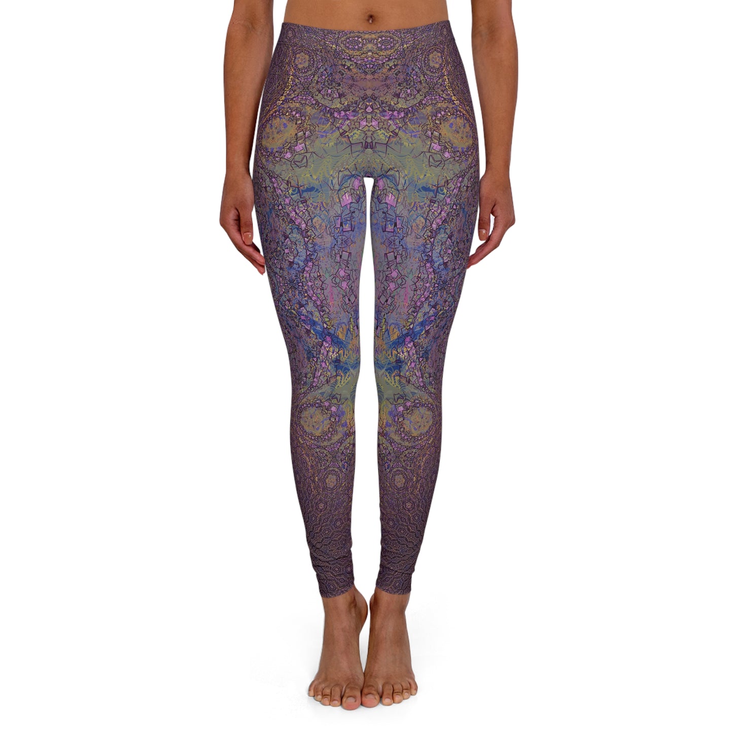 Spandex Leggings - Love Light Fractals No.12a