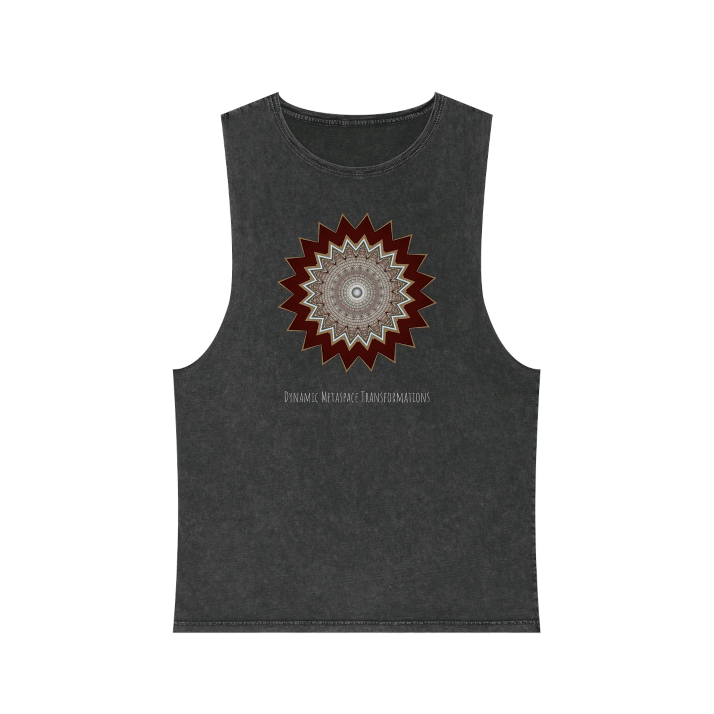 Unisex Stonewash Tank Top - Mycelium Mandalas No.1