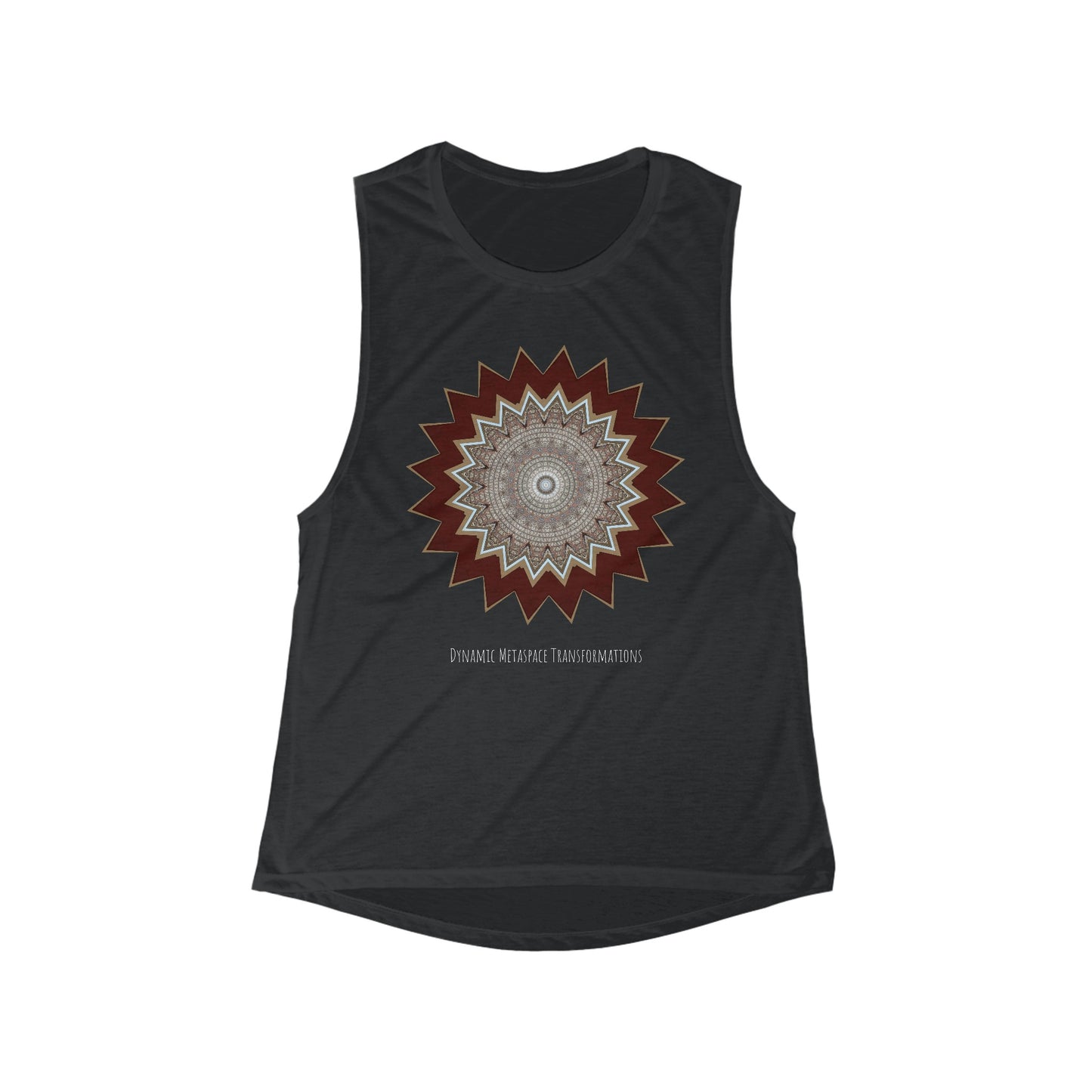 Women's Flowy Scoop Muscle Tank - Mycelium Mandalas No.1