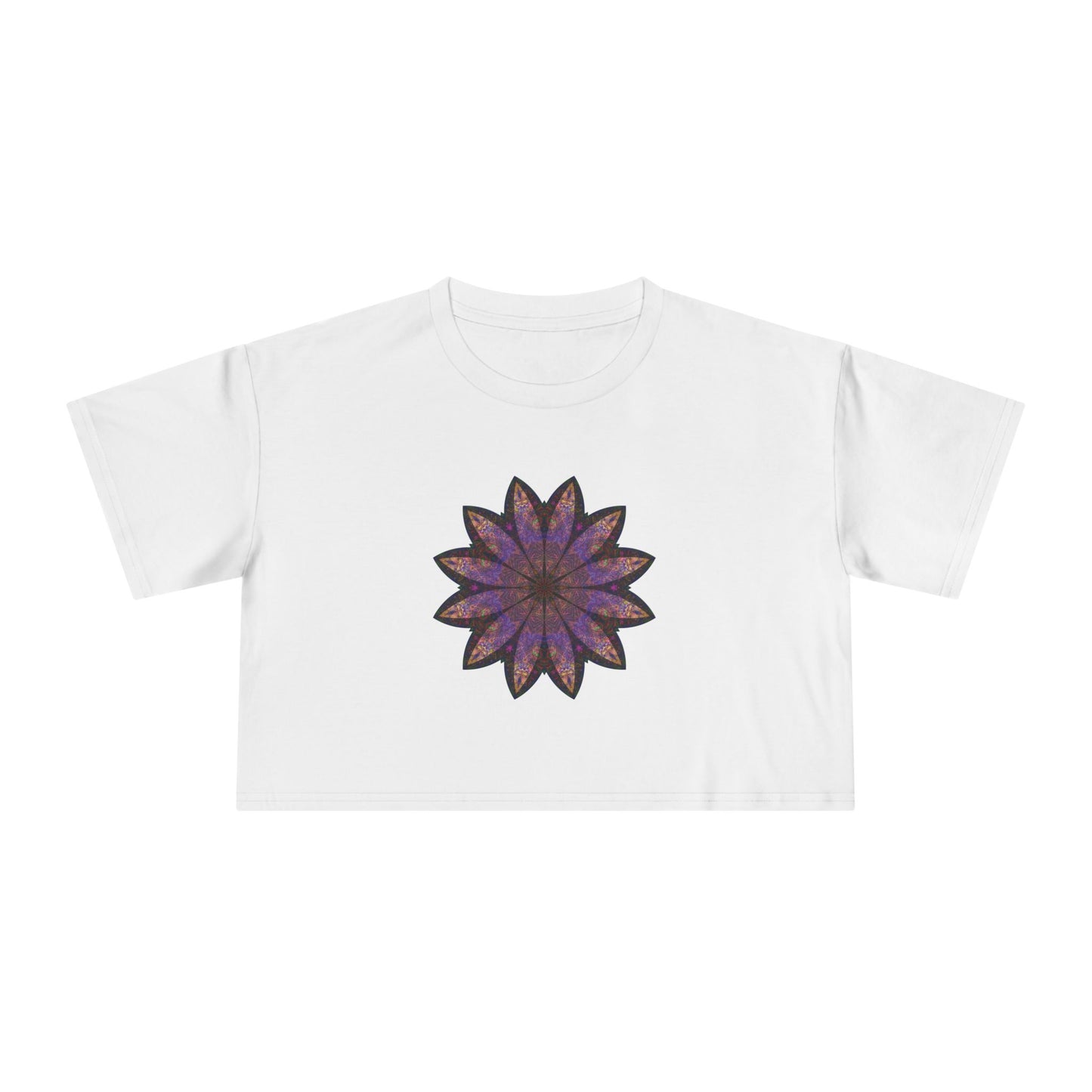 Women's Cropped Tee - Love Light Mandalas No.23
