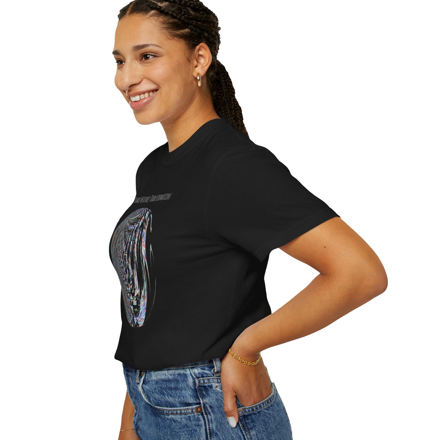 Unisex Garment-Dyed T-shirt - Fractal Moon No.2