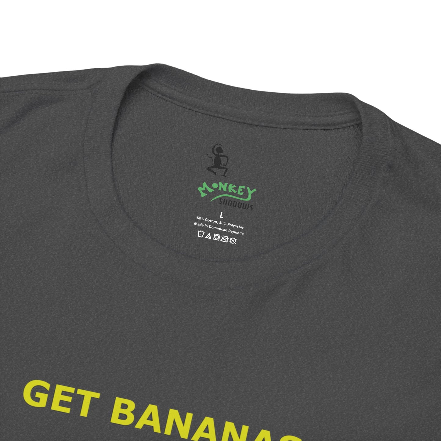 Unisex Heavy Cotton Tee - Monkey Shadows Get Bananas
