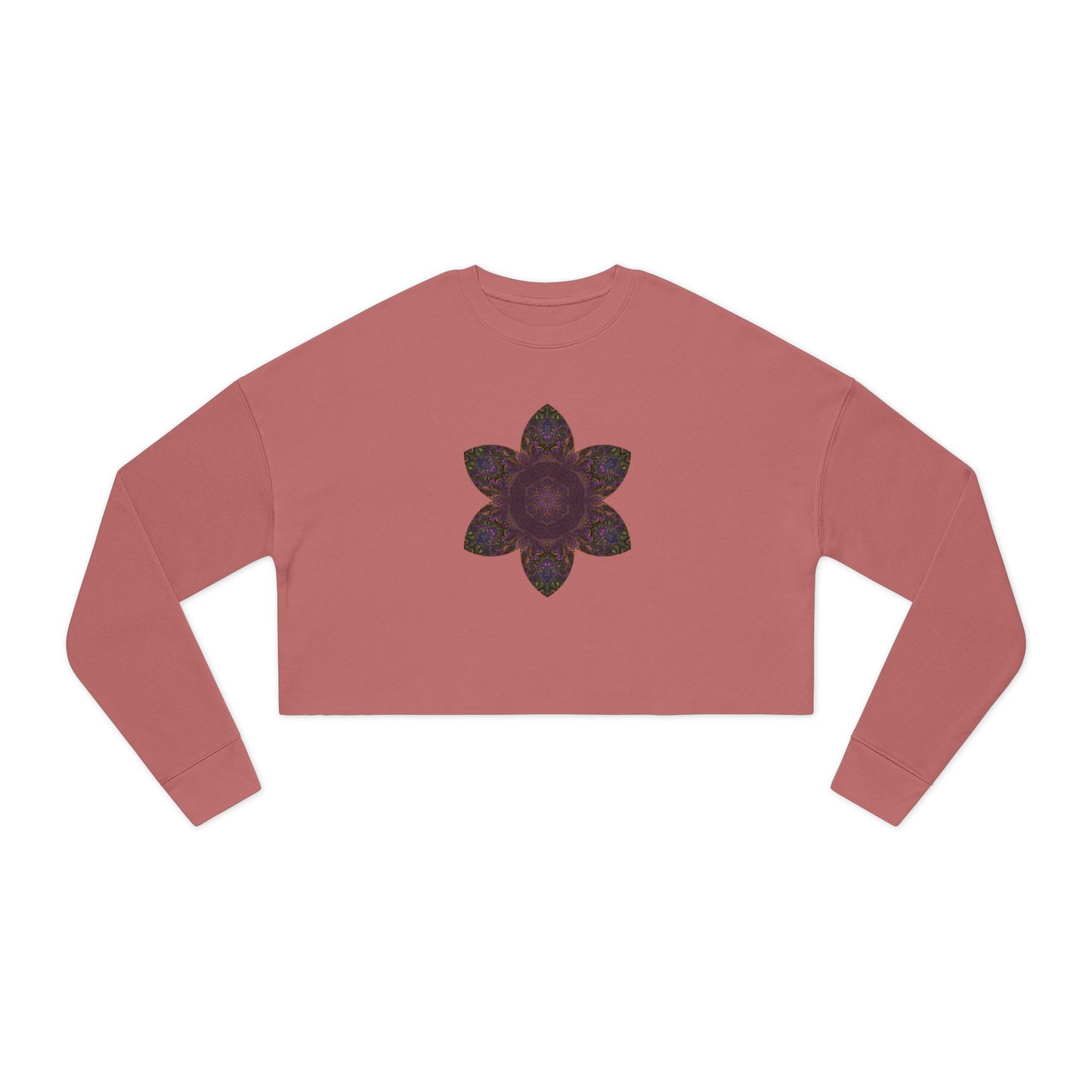 Women's Cropped Sweatshirt - Love Light Mandalas No.3