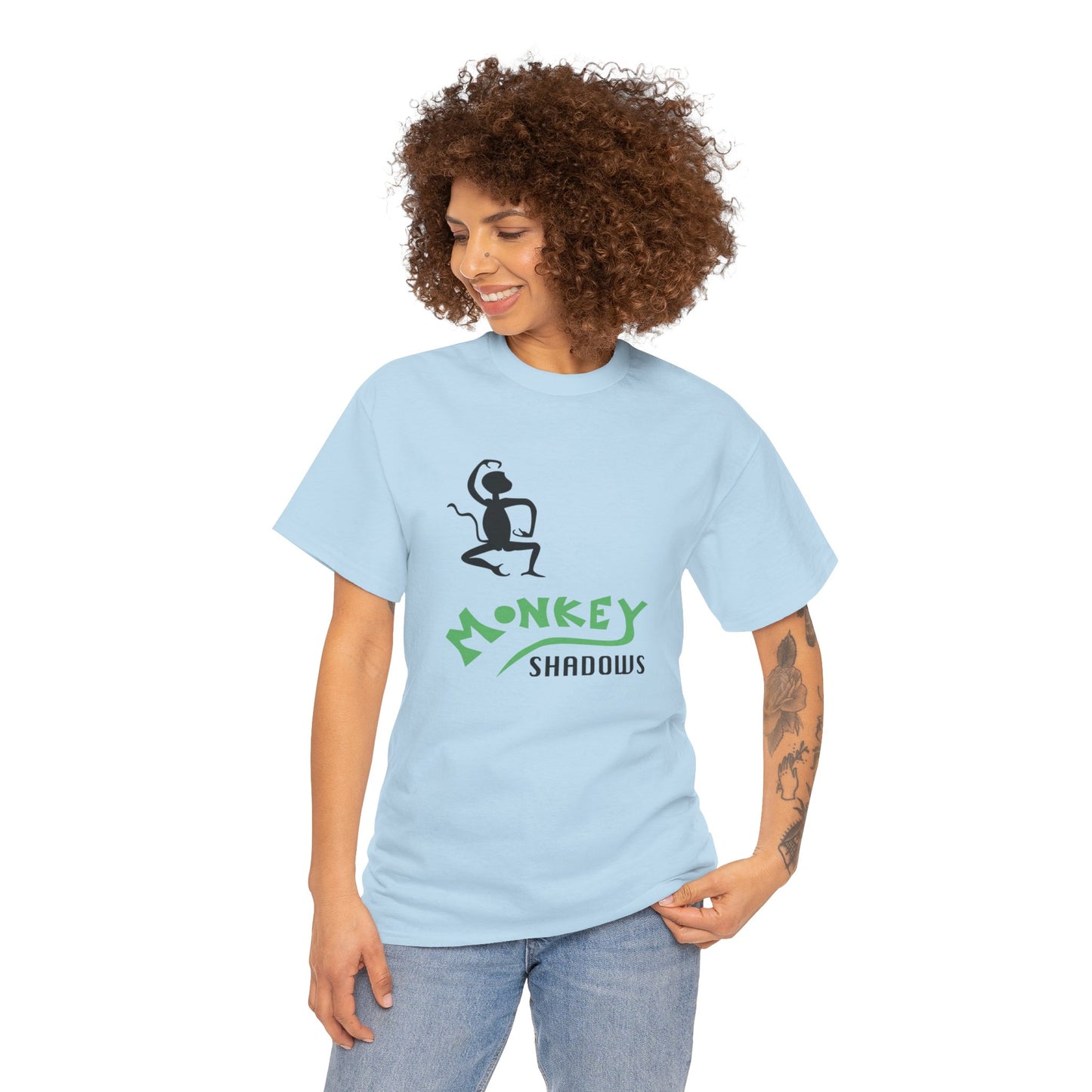 Unisex Heavy Cotton Tee - Monkey Shadows