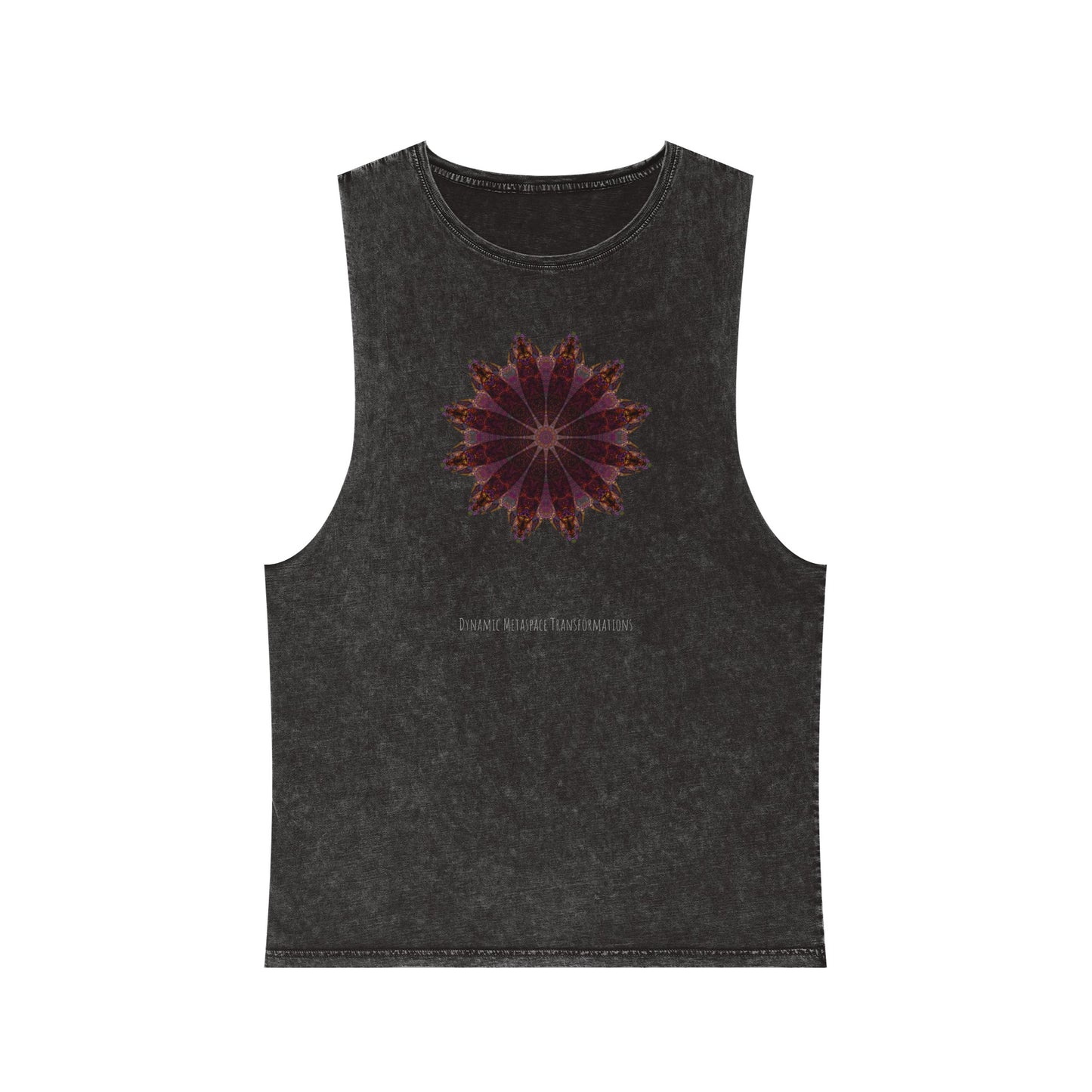 Unisex Stonewash Tank Top - Love Light Mandalas No.5