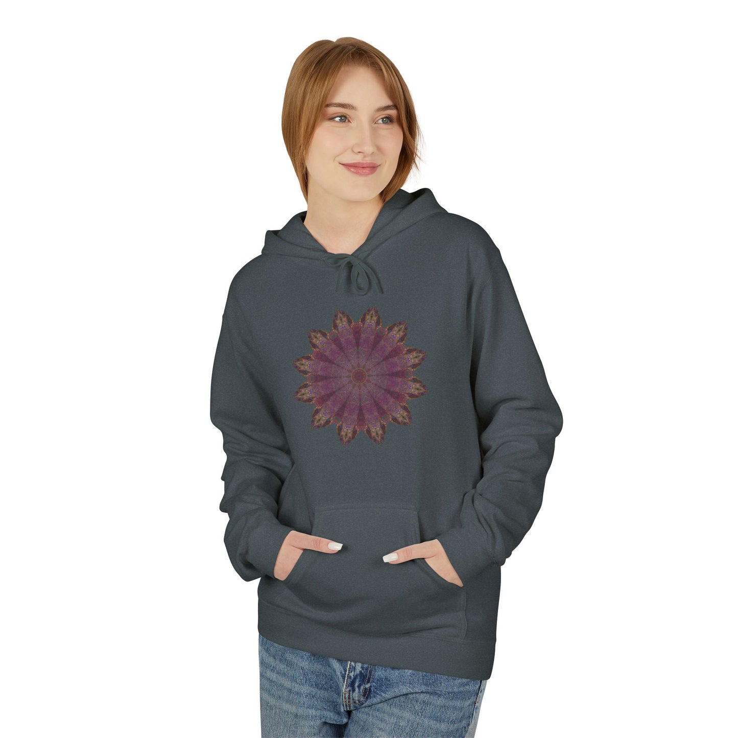 Unisex Midweight Softstyle Fleece Hoodie - Love Light Mandalas No.6