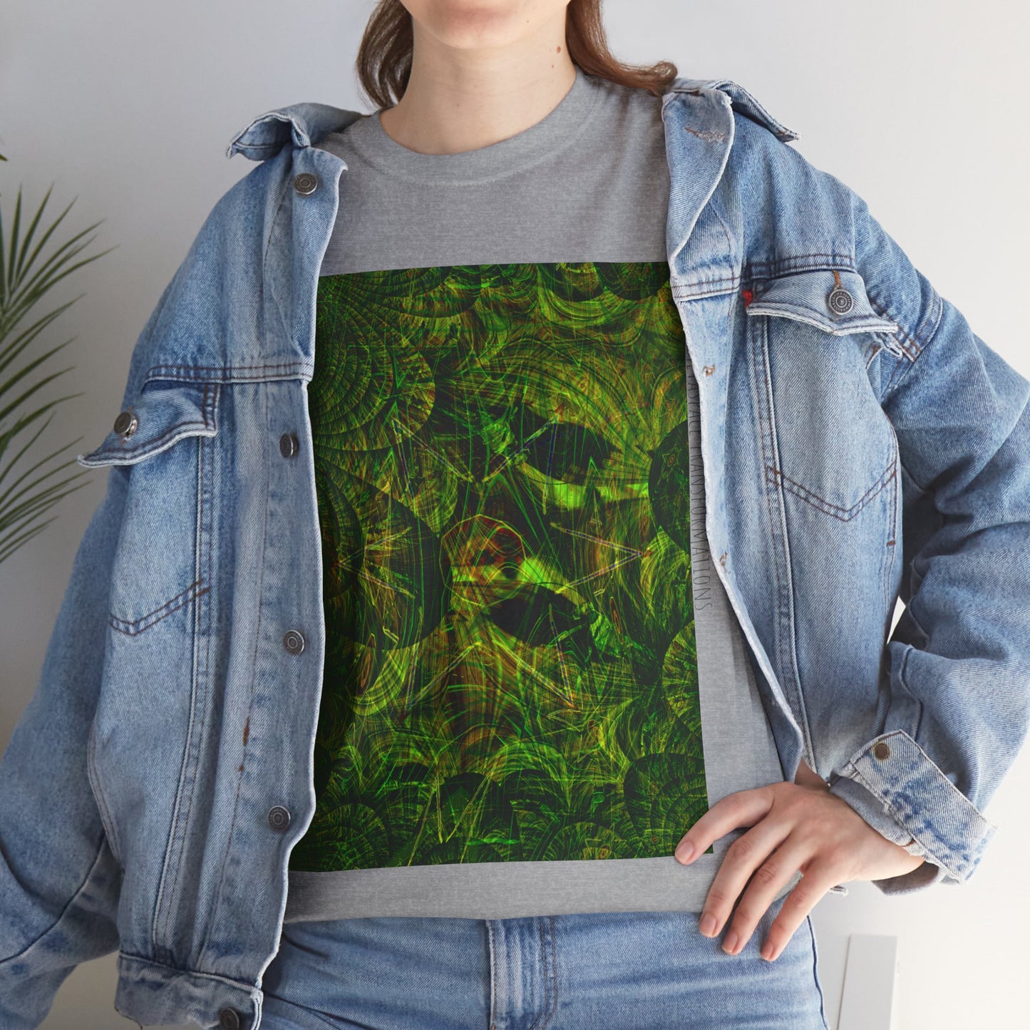 Unisex Heavy Cotton Tee - Green Leaf