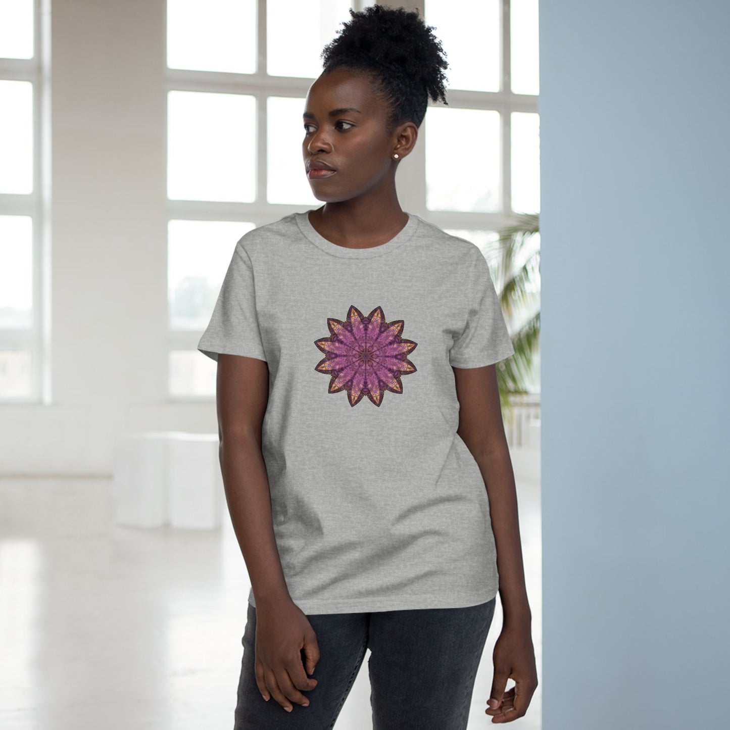Women’s Maple Tee - Love Light Mandalas No.16