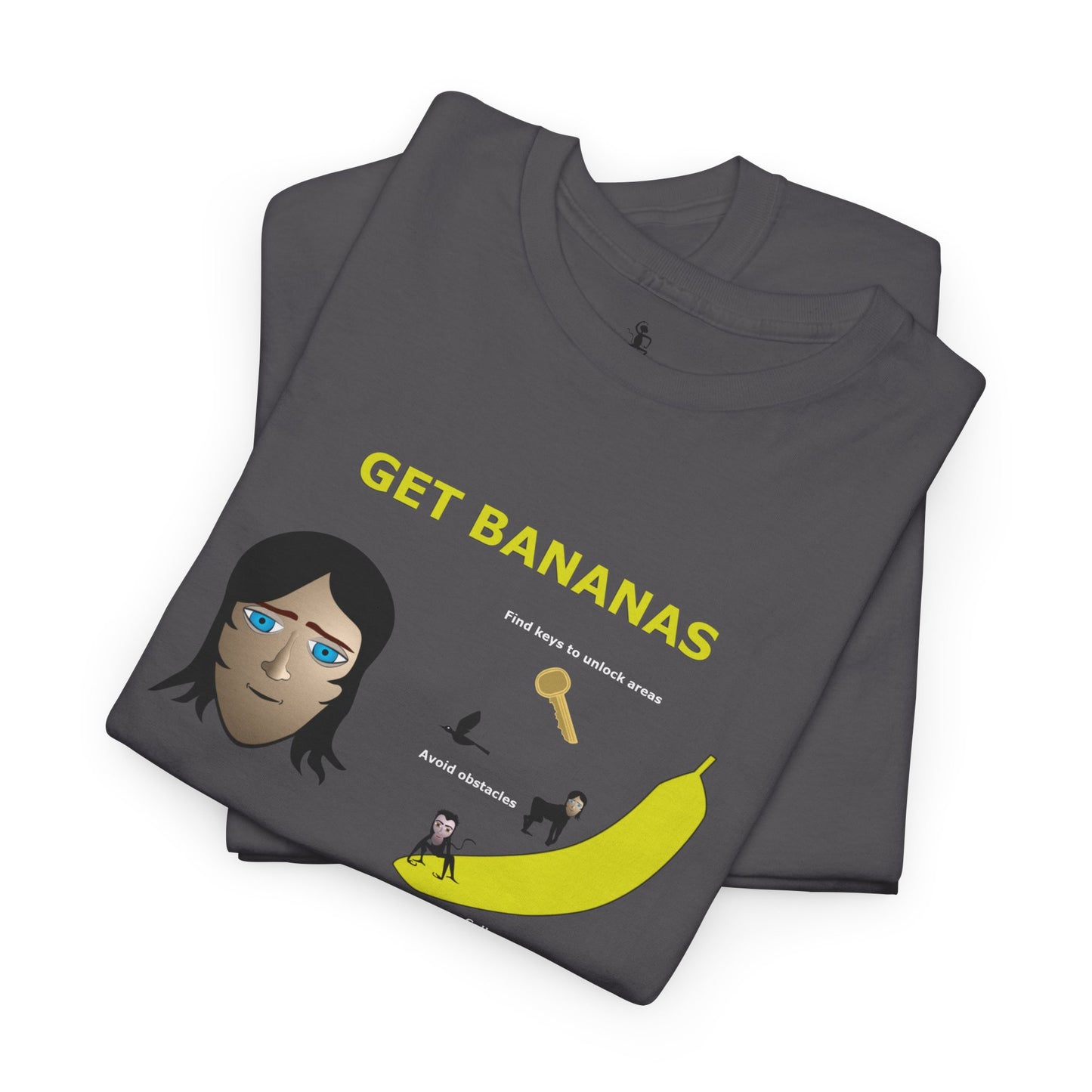 Unisex Heavy Cotton Tee - Monkey Shadows Get Bananas