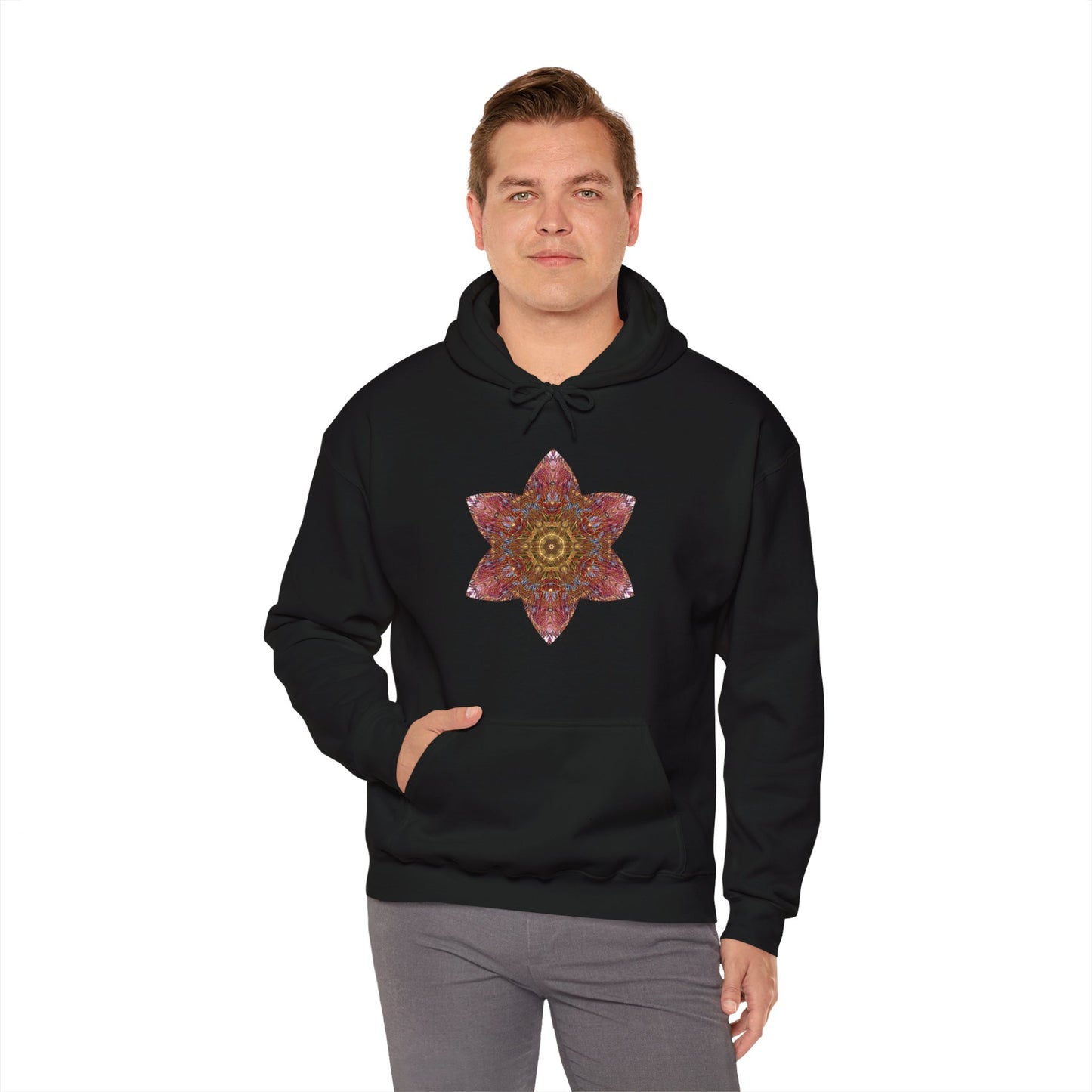 Unisex Heavy Blend™ Hooded Sweatshirt - Starflower Mandalas No.3