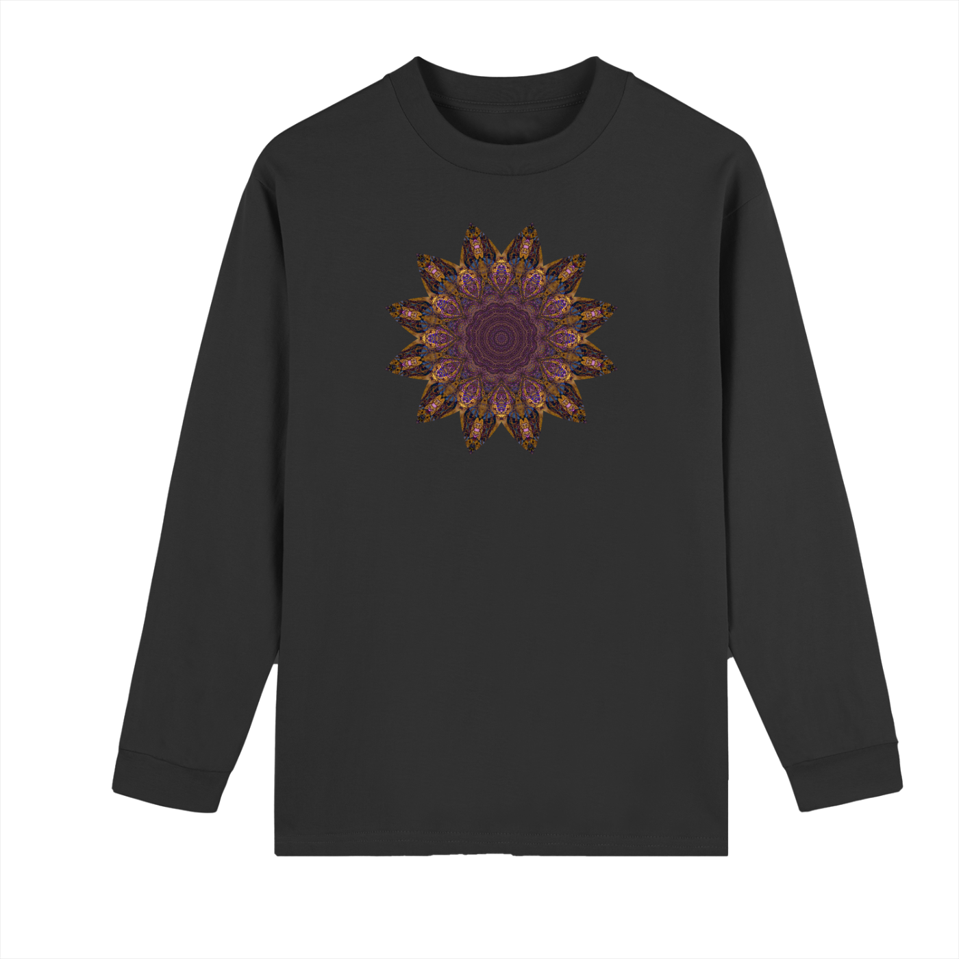 Crew Neck Drop Shoulder Long Sleeve Shirt