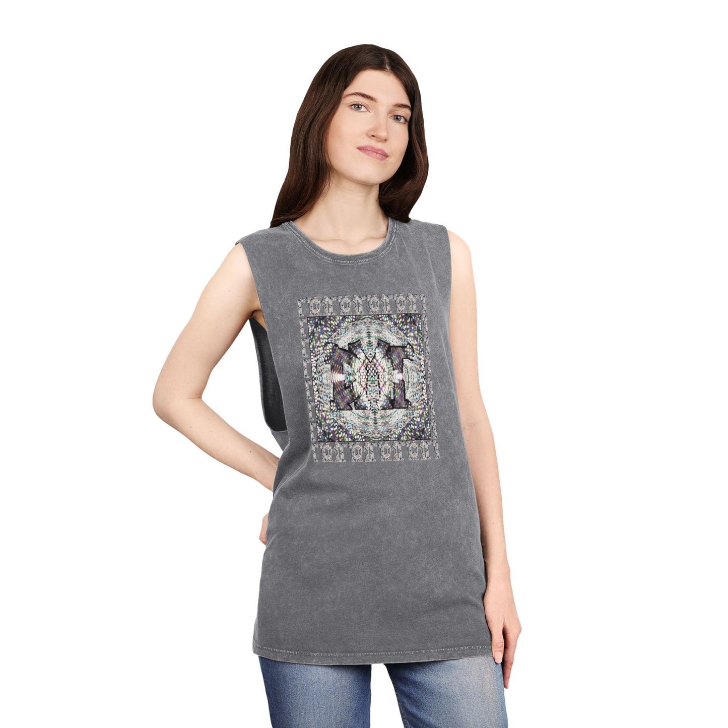 Unisex Stonewash Tank Top - DMT Scribe No.8