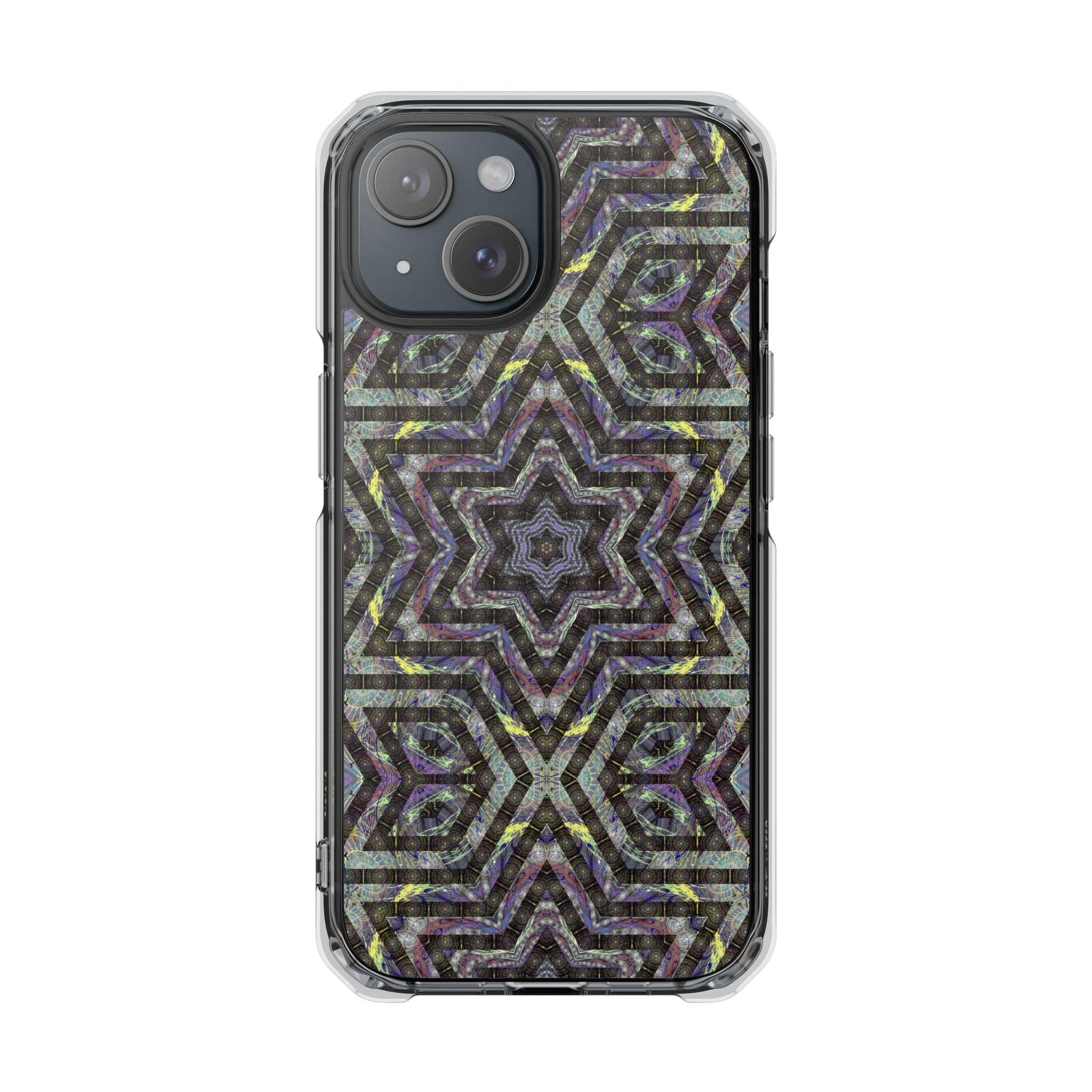 iPhone 15 Magnetic Clear Impact Case - P5 Kaleidoscopic No.1