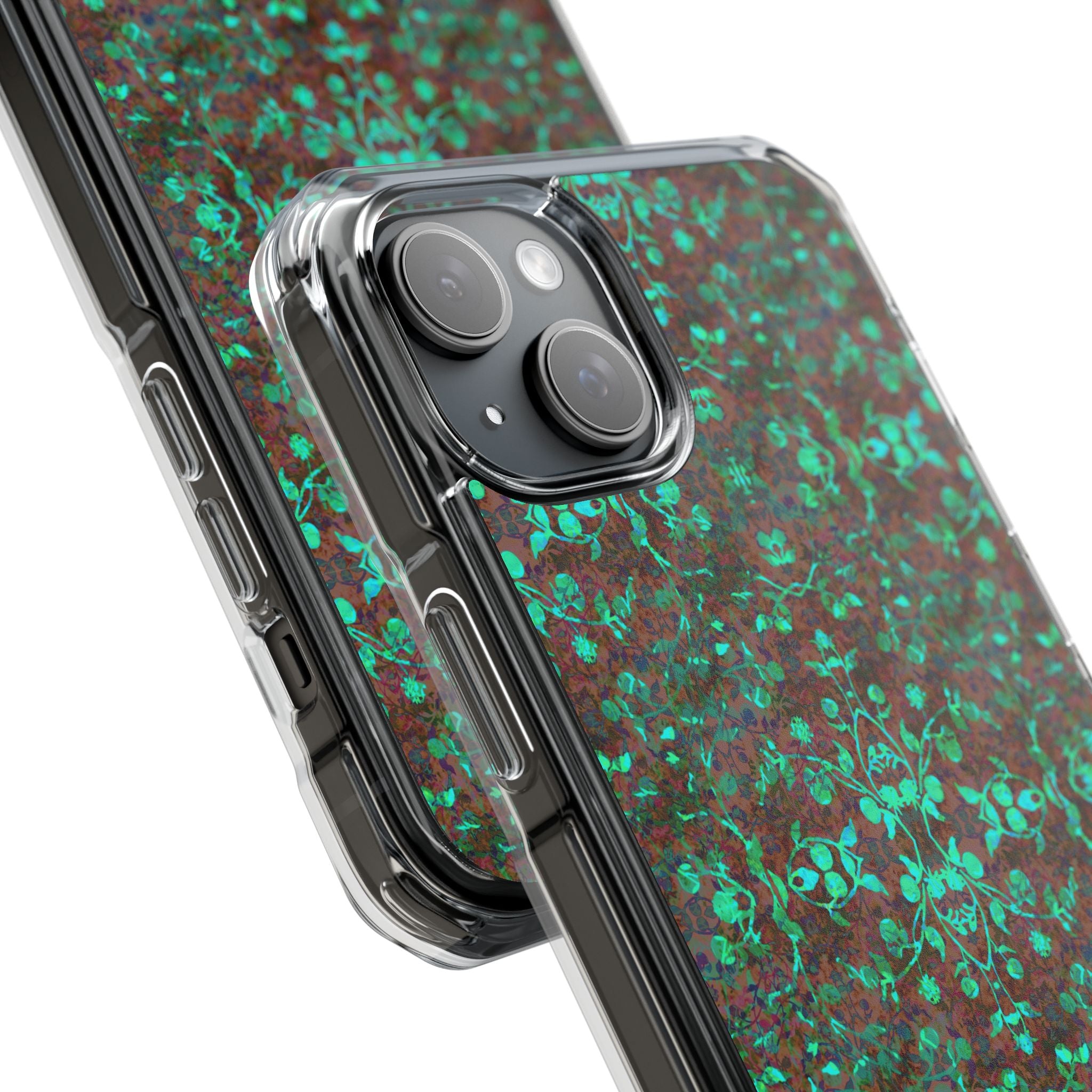 iPhone 15 Magnetic Clear Impact Case - Hidden Weave Series No.29