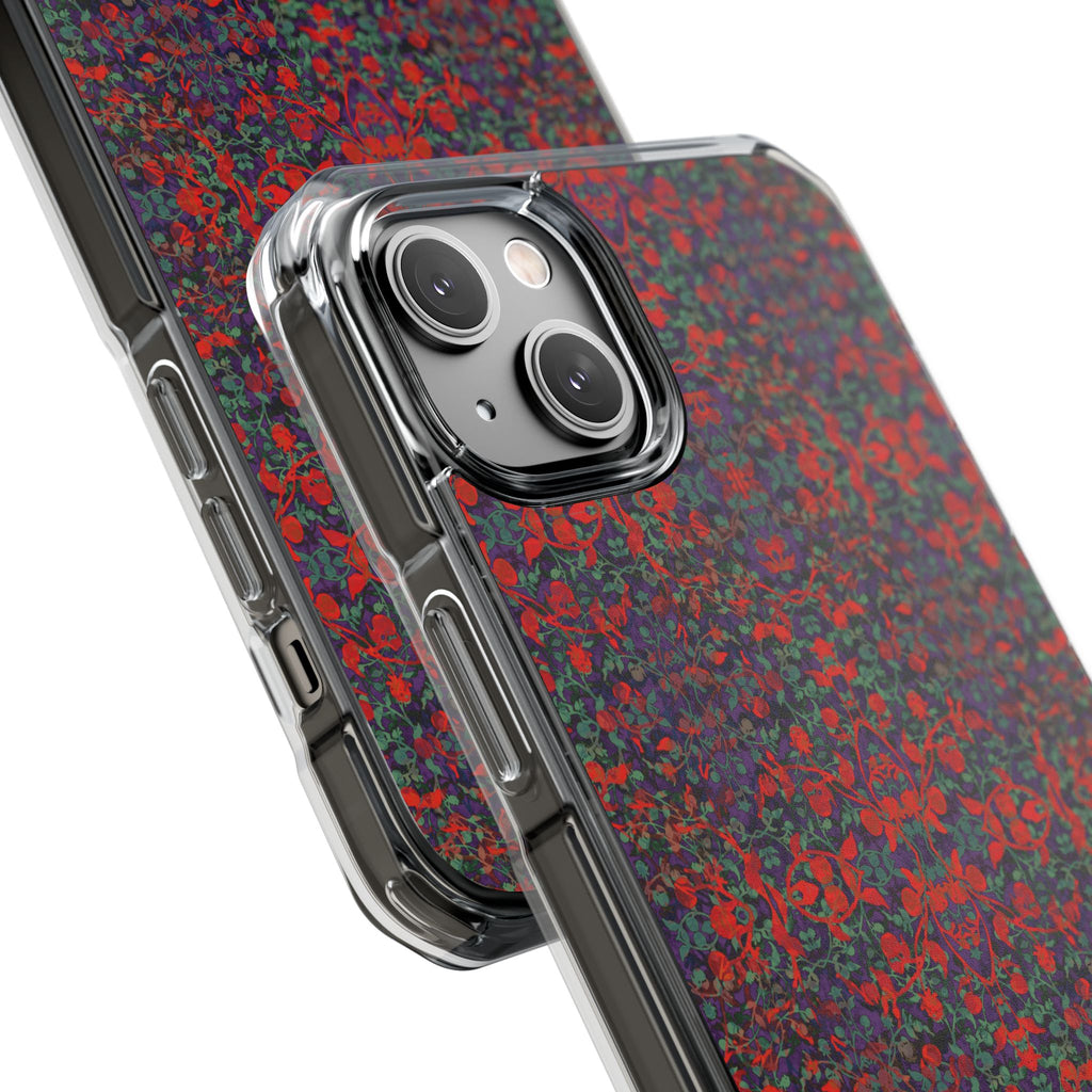 iPhone 14 Magnetic Clear Impact Case - Hidden Weave Series No.25