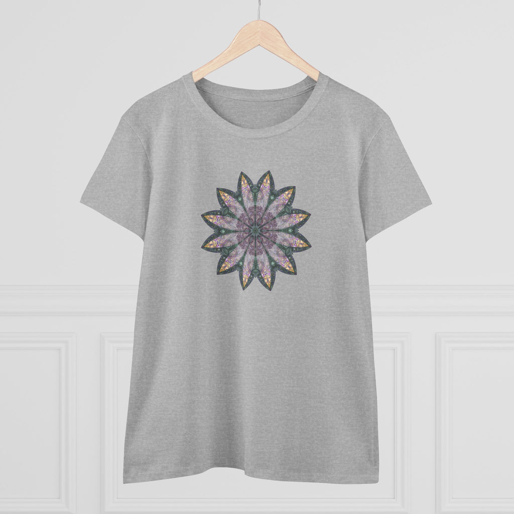 Women's Midweight Cotton Tee - Love Light Mandalas No.21