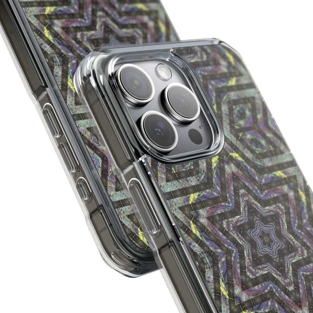 iPhone 15 Magnetic Clear Impact Case - P5 Kaleidoscopic No.1