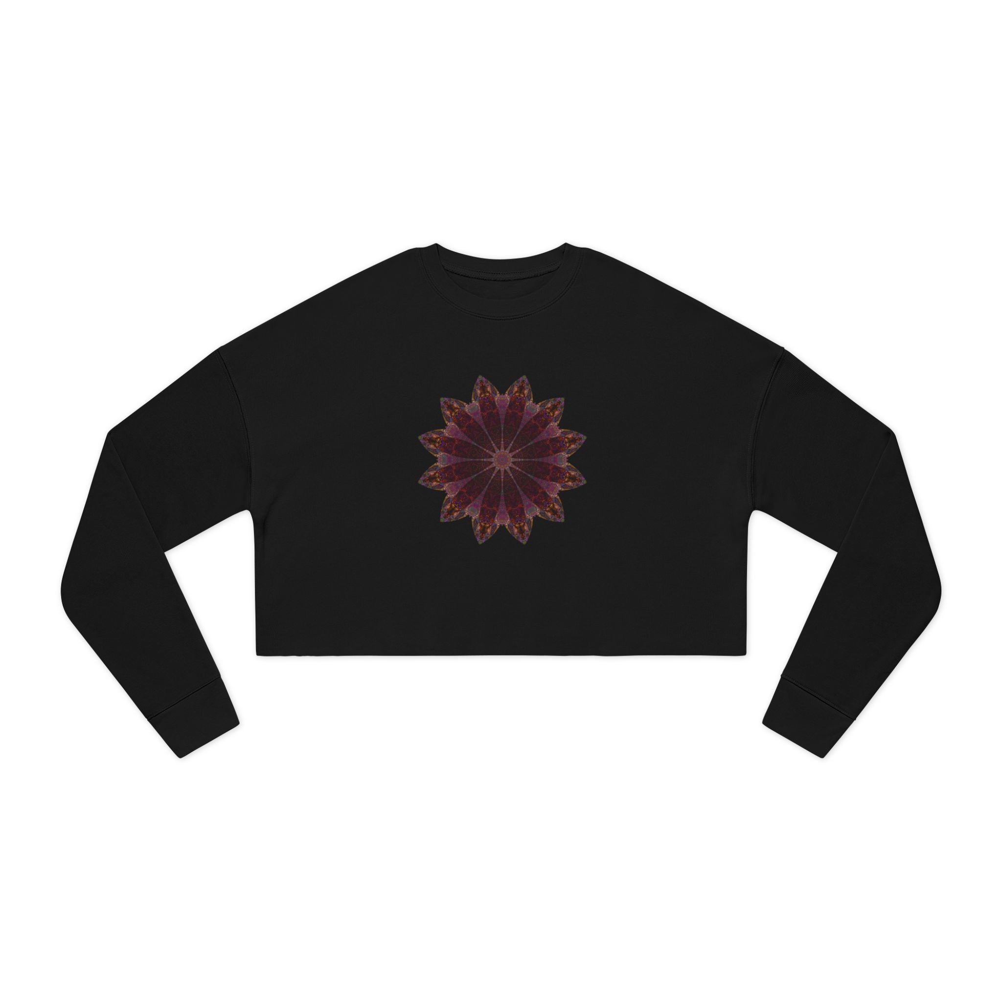 Women's Cropped Sweatshirt - Love Light Mandalas No.5