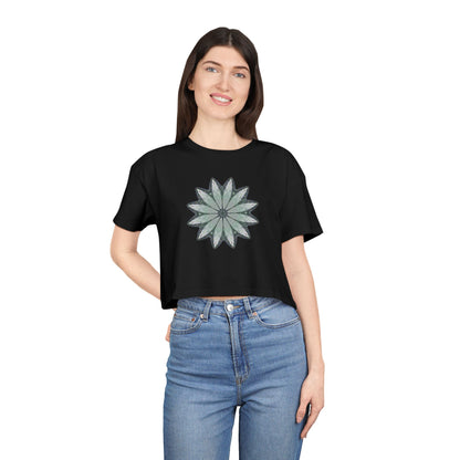 Women's Cropped Tee - Love Light Mandalas No.22