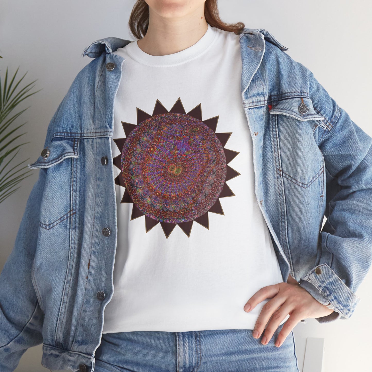 Unisex Heavy Cotton Tee - Mycelium Mandalas No.M18K4