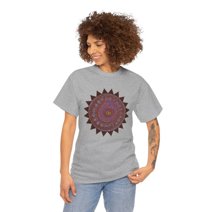 Unisex Heavy Cotton Tee - Mycelium Mandalas No.M18K4