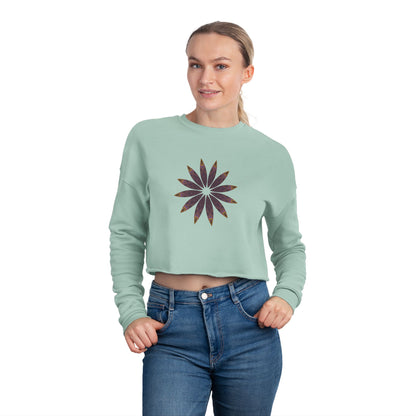 Women's Cropped Sweatshirt - Love Light Mandalas No.2