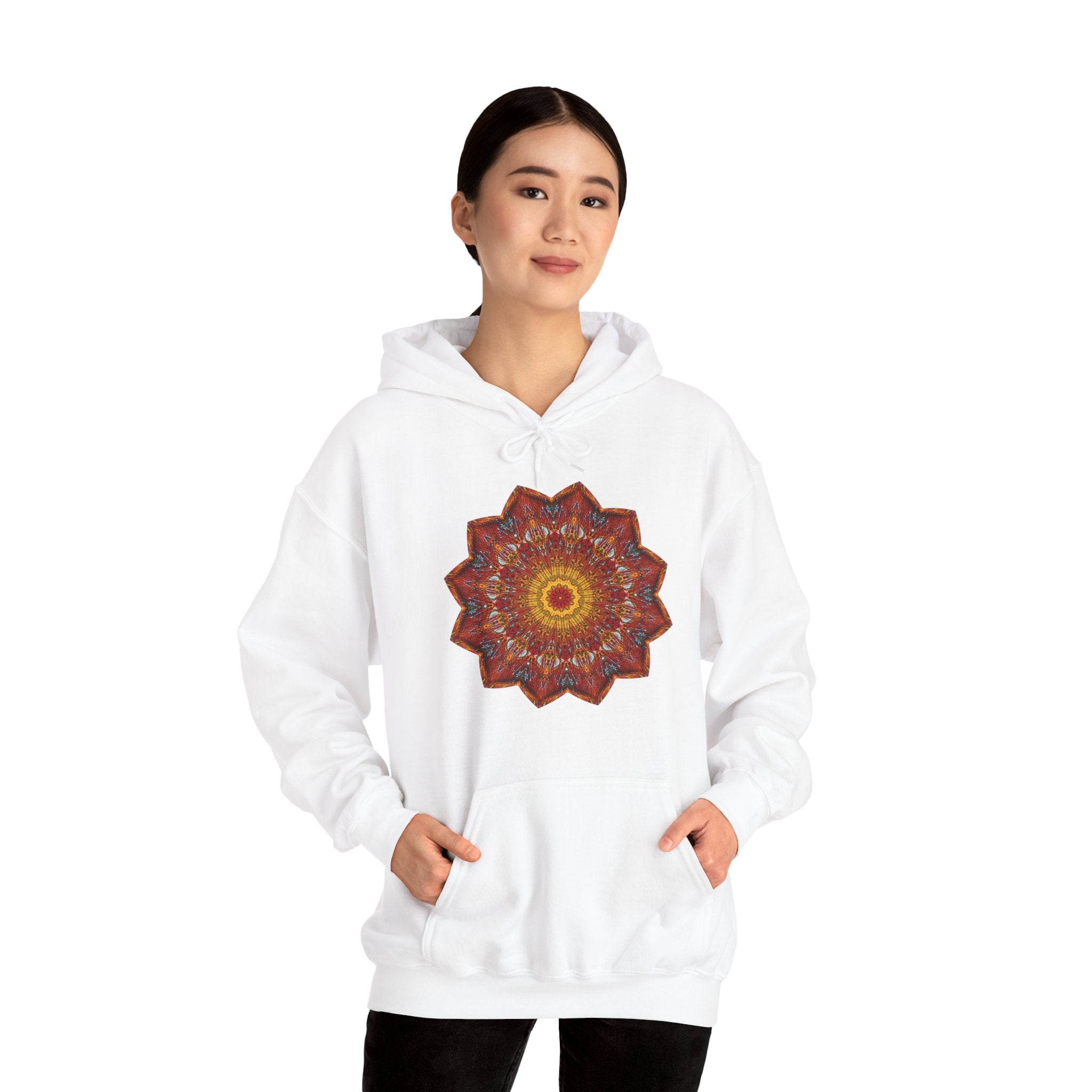 Unisex Heavy Blend™ Hooded Sweatshirt - Starflower Mandalas No.1