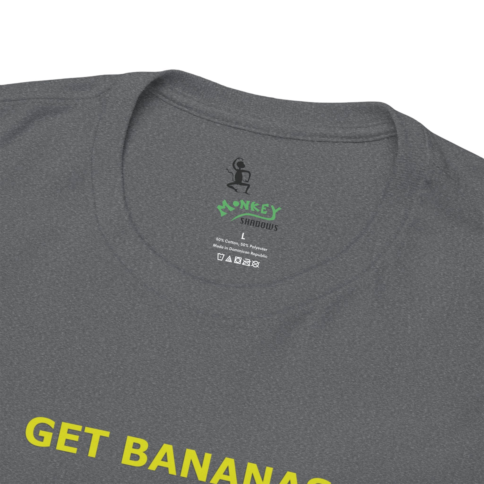 Unisex Heavy Cotton Tee - Monkey Shadows Get Bananas