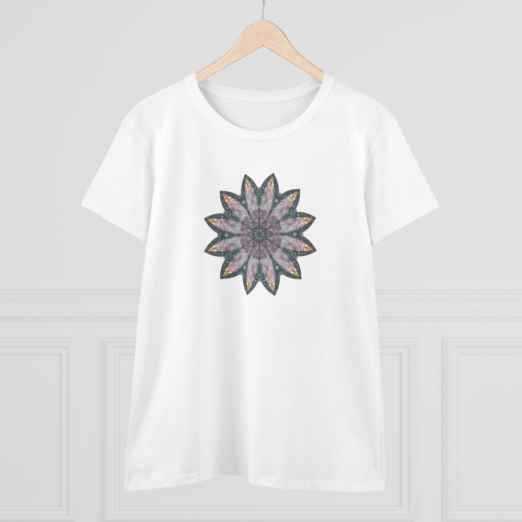 Women's Midweight Cotton Tee - Love Light Mandalas No.21