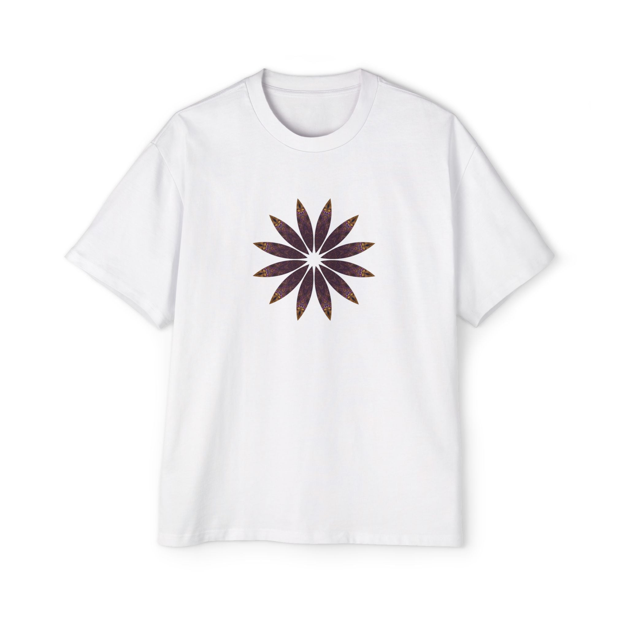 Men's Heavy Oversized Tee - Love Light Mandalas No.2