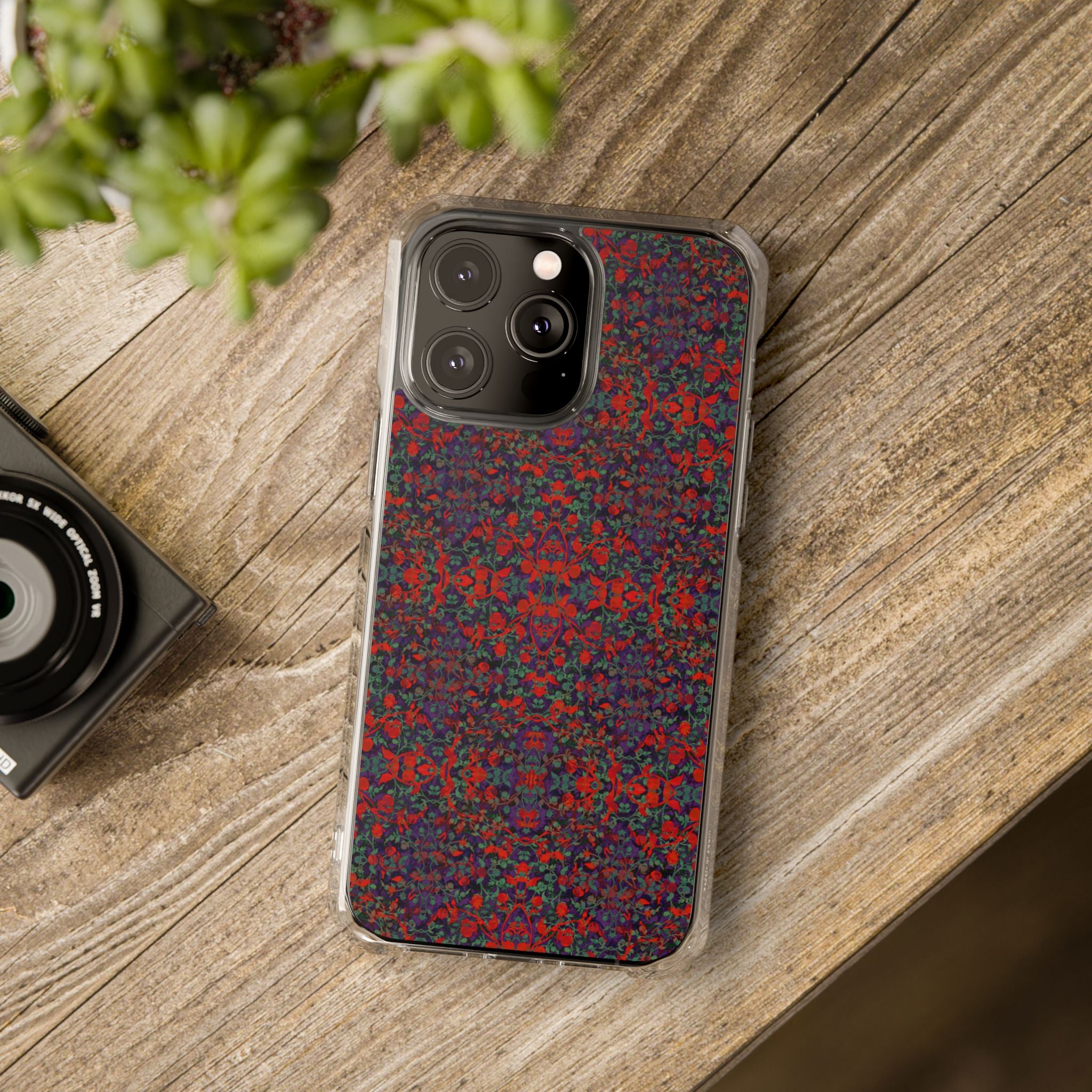 iPhone 14 Magnetic Clear Impact Case - Hidden Weave Series No.25