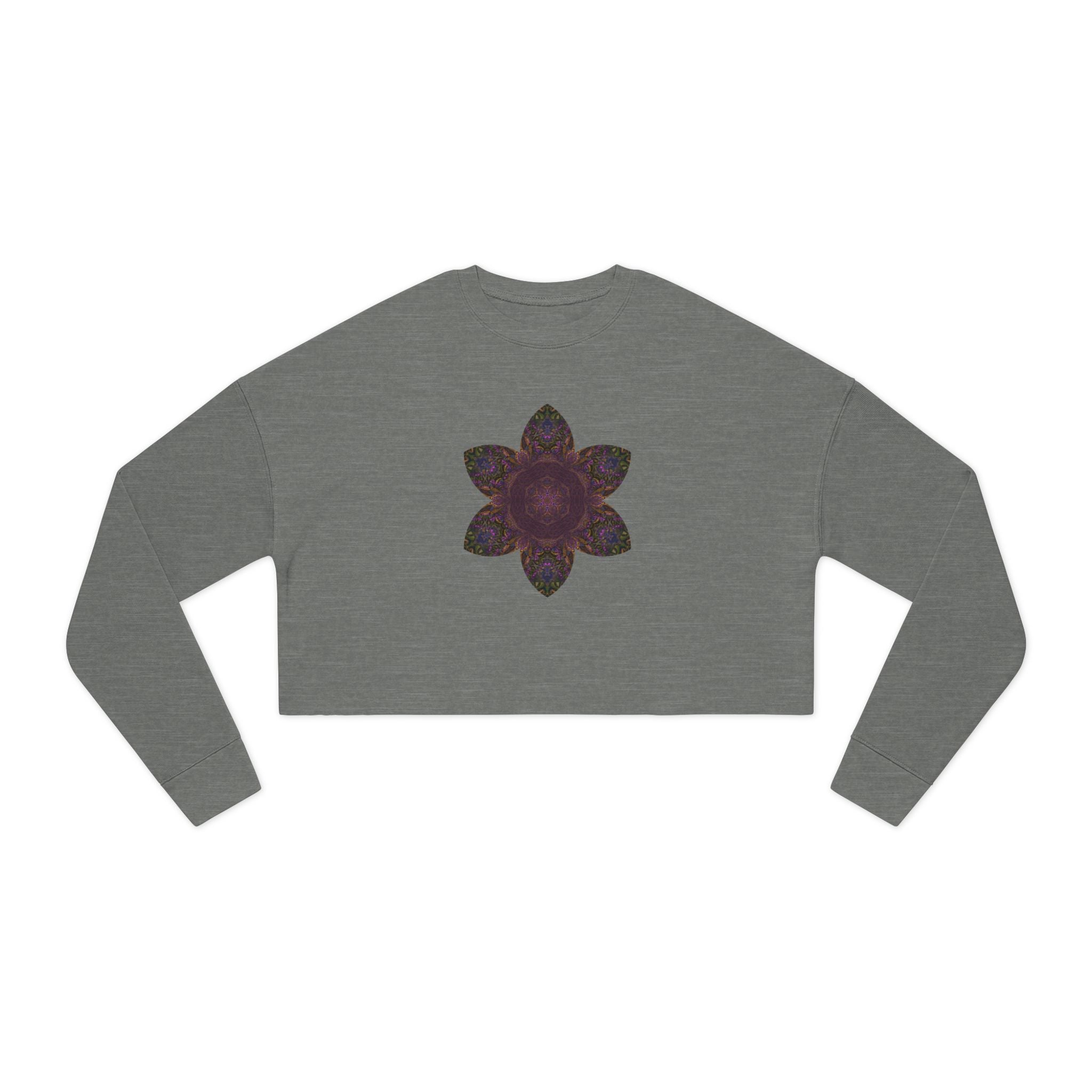 Women's Cropped Sweatshirt - Love Light Mandalas No.3