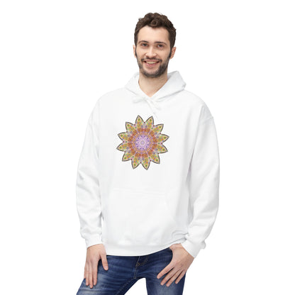 Unisex Midweight Softstyle Fleece Hoodie - Love Light Mandalas No.14