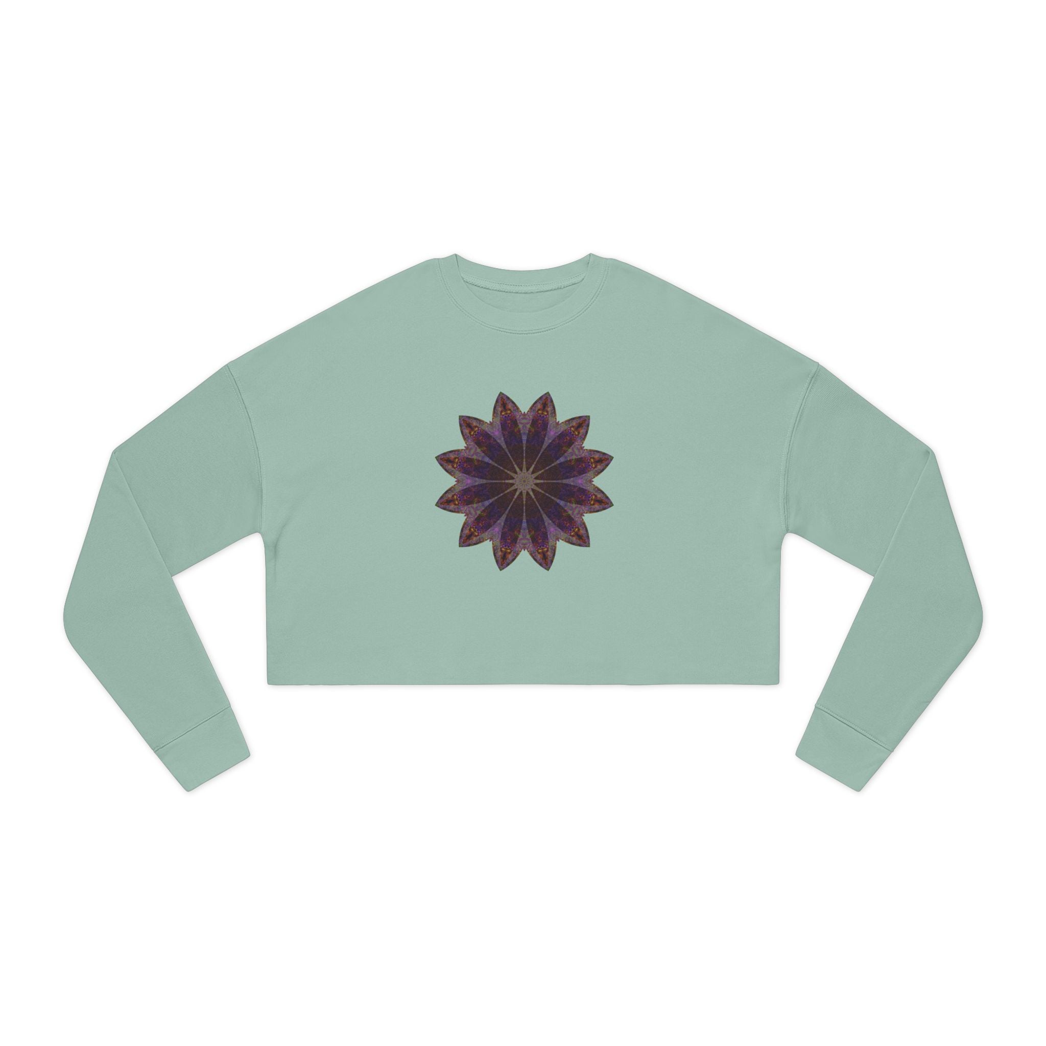 Women's Cropped Sweatshirt - Love Light Mandalas No.11