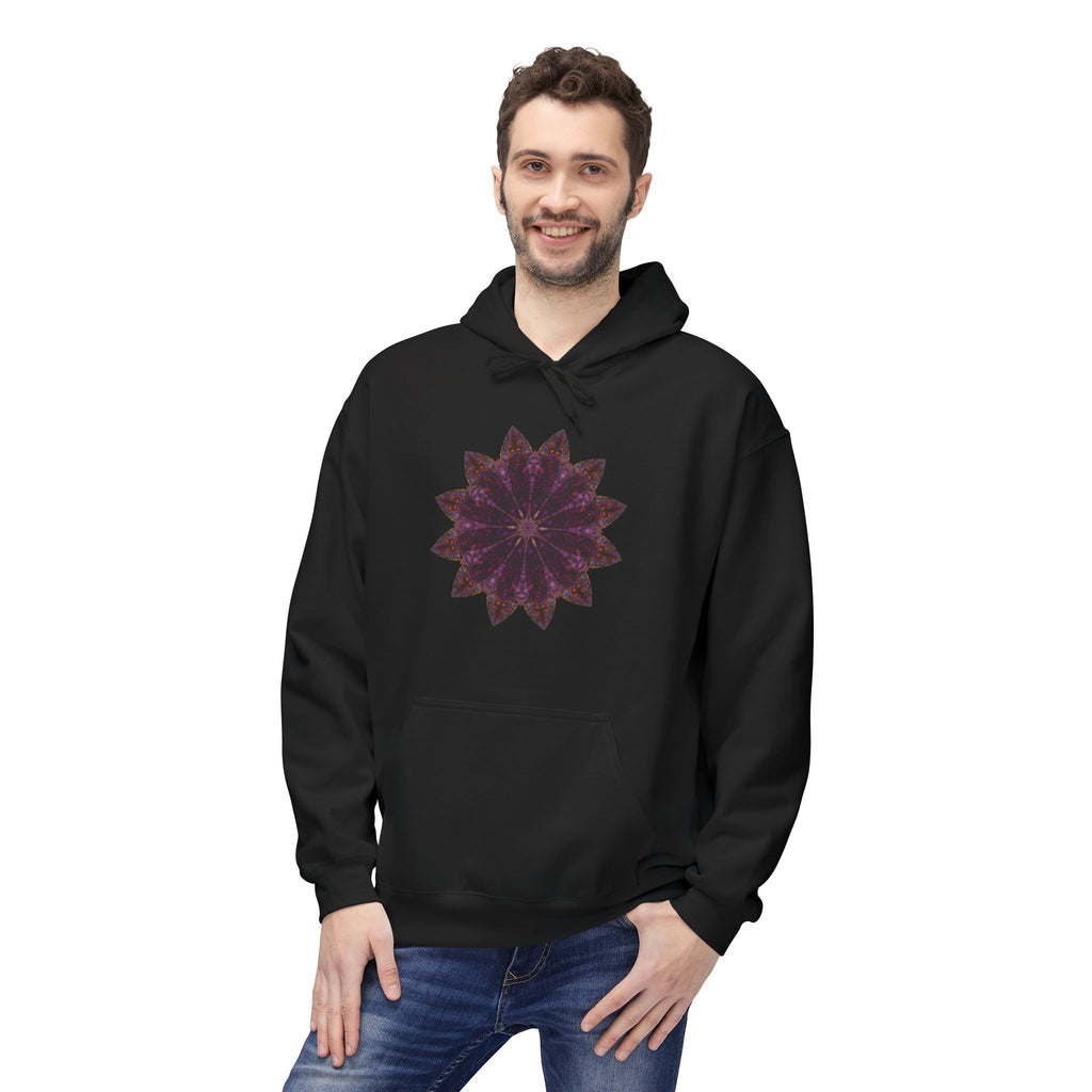 Unisex Midweight Softstyle Fleece Hoodie - Love Light Mandalas No.15