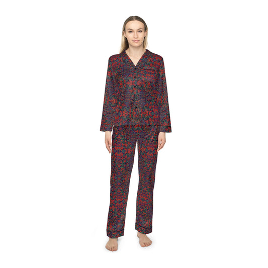 Women's Satin Pajamas - Hidden Weave No.25