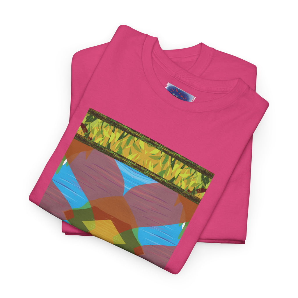 Unisex Heavy Cotton Tee - The Traveller Series (Abstract Autumn)