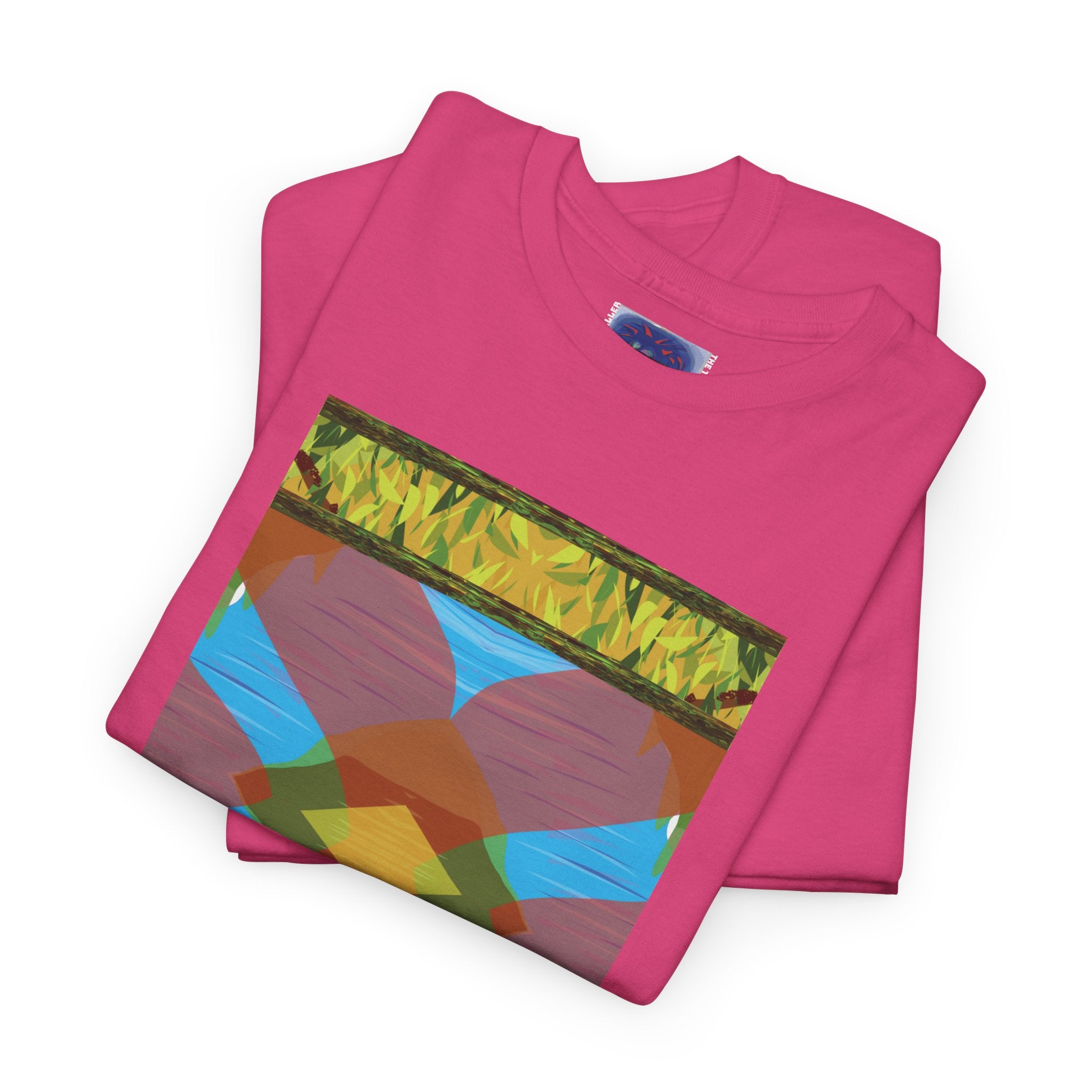 Unisex Heavy Cotton Tee - The Traveller Series (Abstract Autumn)