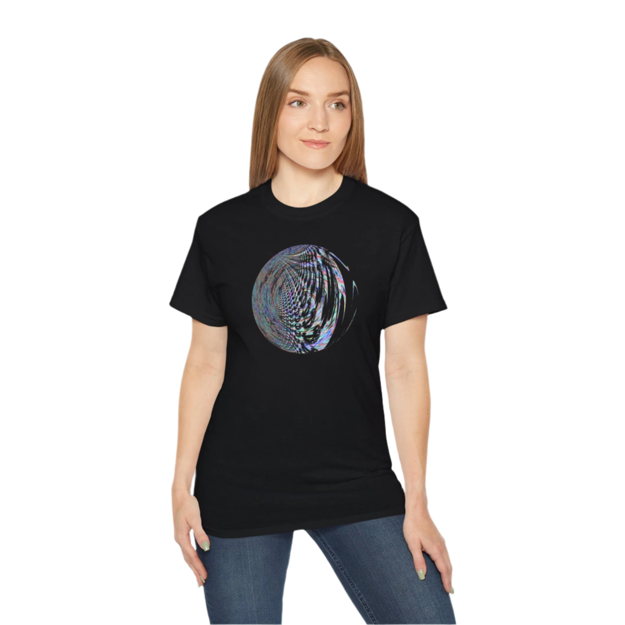 Unisex Ultra Cotton Tee - Fractal Moon No.2