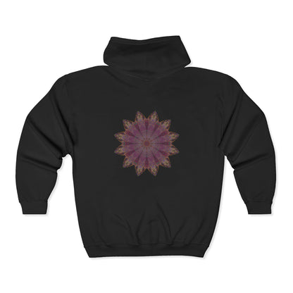 Unisex Heavy Blend™ Full Zip Hooded Sweatshirt - Love Light Mandalas No.6