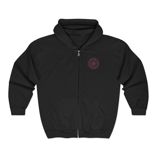 Unisex Heavy Blend™ Full Zip Hooded Sweatshirt - Love Light Mandalas No.8