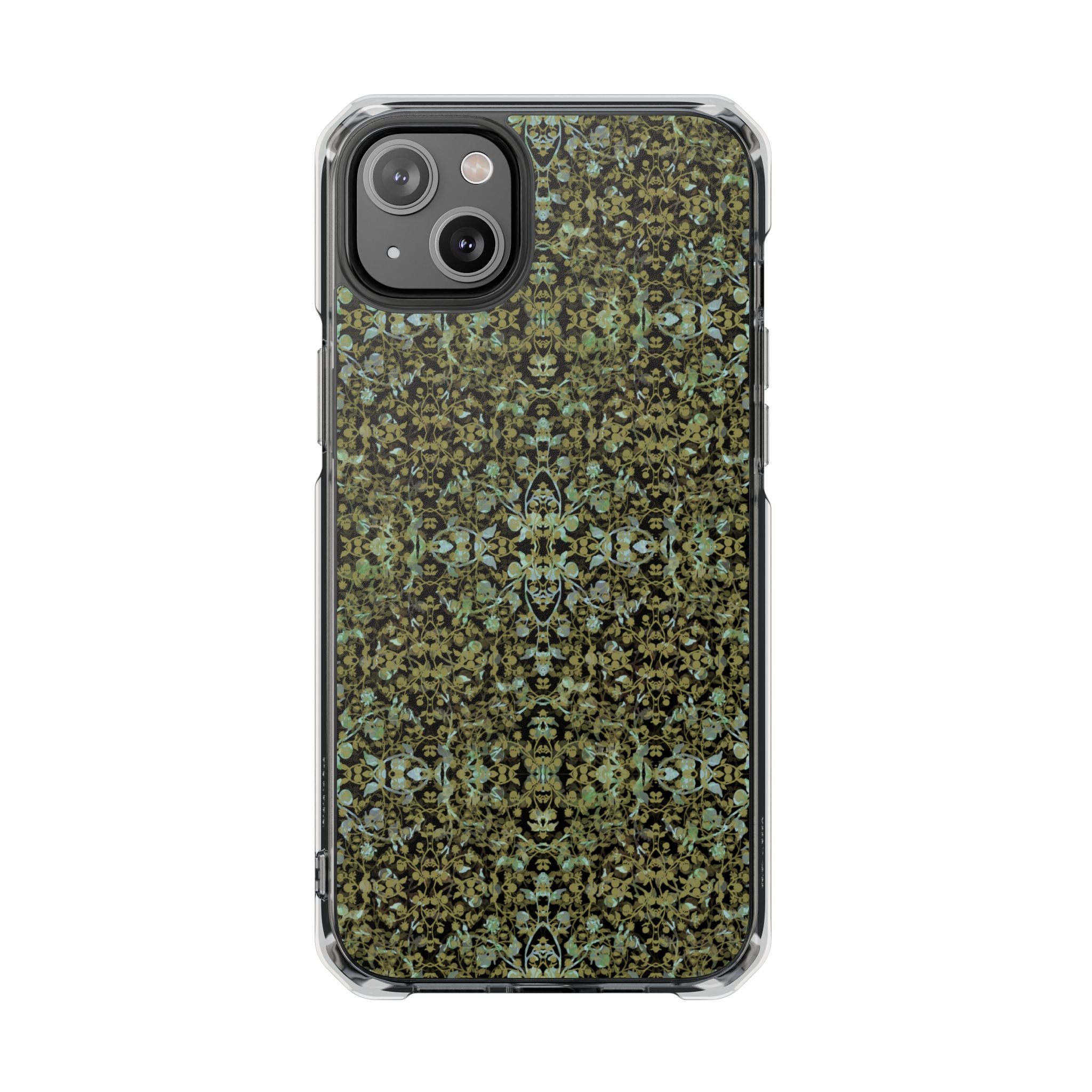 iPhone 14 Magnetic Clear Impact Case - Hidden Weave Series No.4